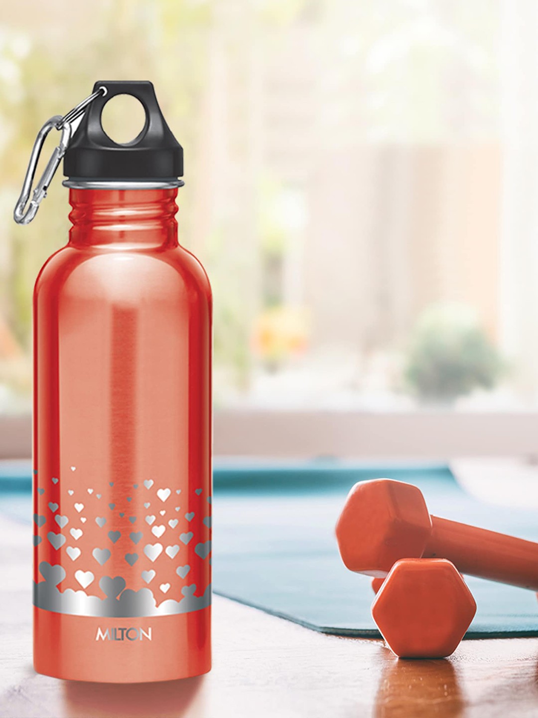 

Milton Cyan Blue & Red Set Of 2 Alive 750 Stainless Steel Bottle 750 ml Each