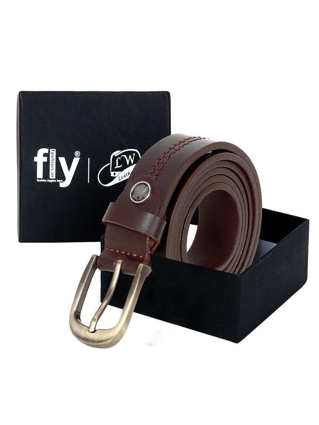 

Leather World Women Leather Formal Belt, Brown