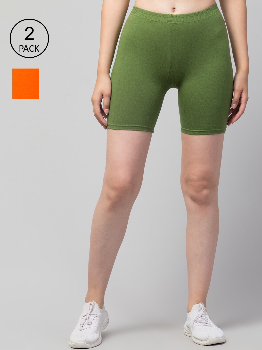 

Apraa & Parma Women Orange Slim Fit Cycling Sports Shorts