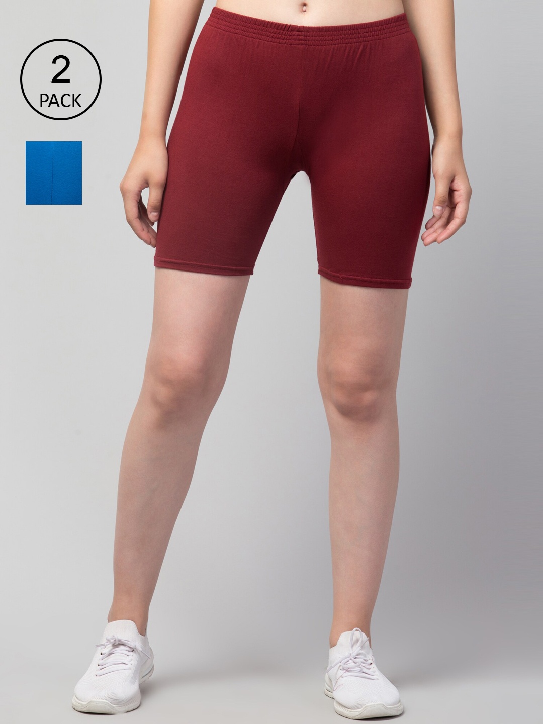 

Apraa & Parma Women Blue Slim Fit Cycling Sports Shorts