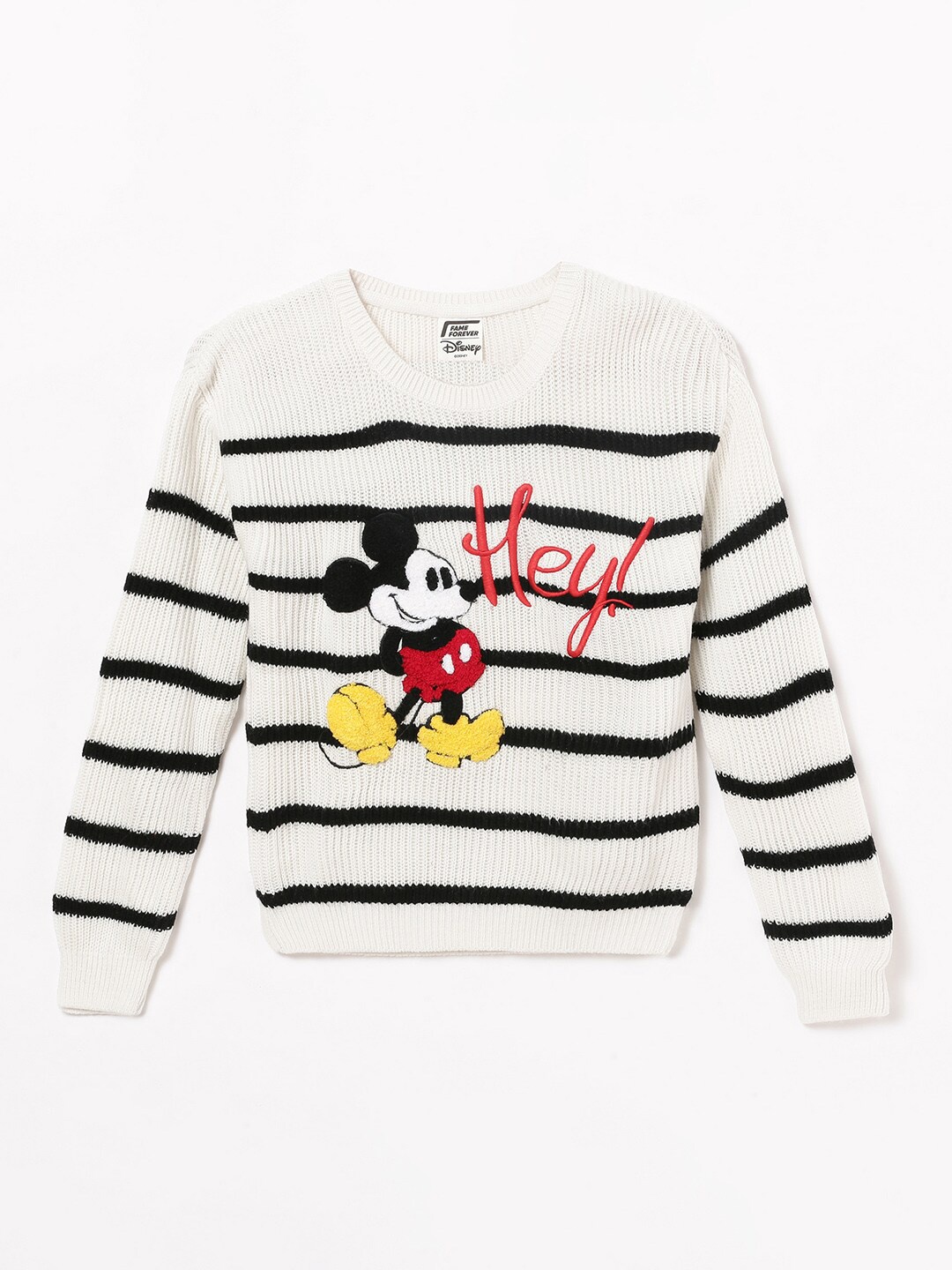 

Fame Forever by Lifestyle Girls Grey & Black Mickey Printed Pullover