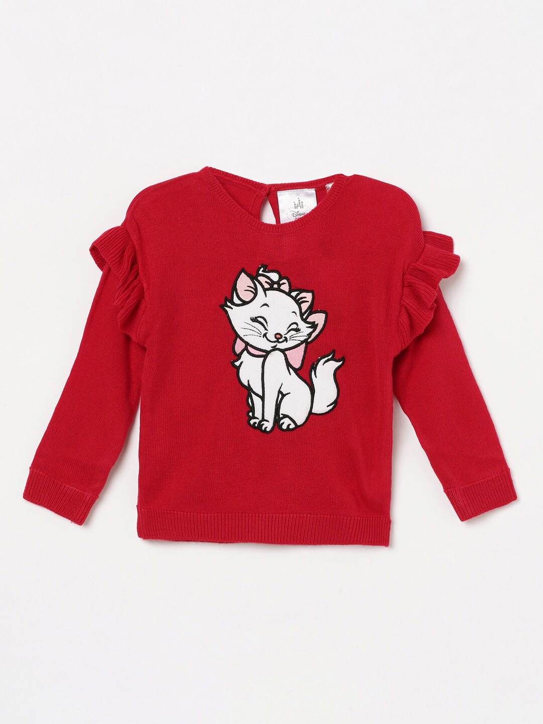 

Juniors by Lifestyle Girls Red & White Acrylic Marie Applique Pullover