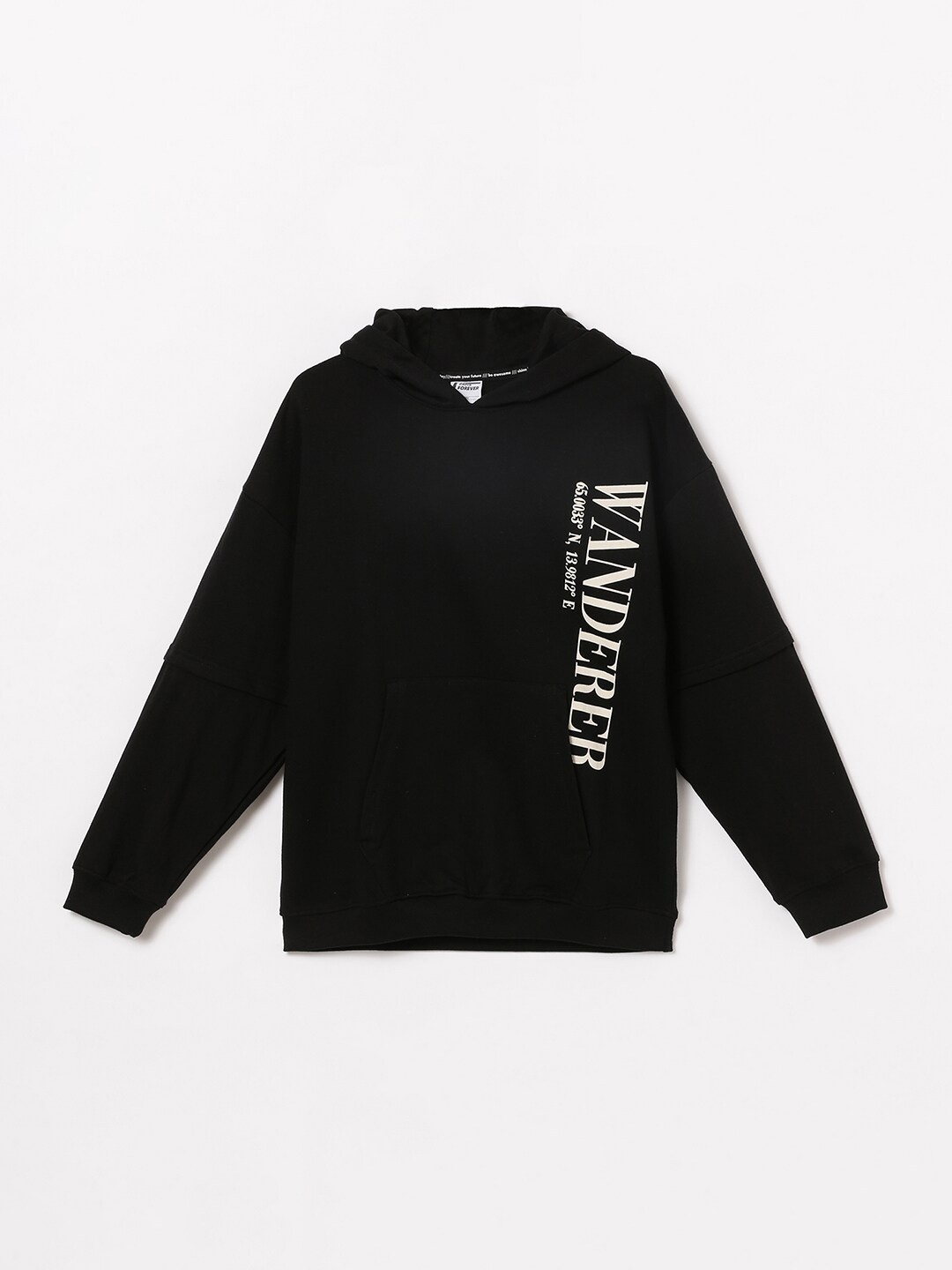 

Fame Forever by Lifestyle Boys Printed Hooded Sweatshirt, Black