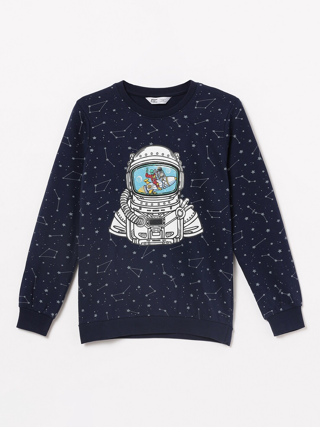 

Fame Forever by Lifestyle Boys Printed Sweatshirt, Navy blue