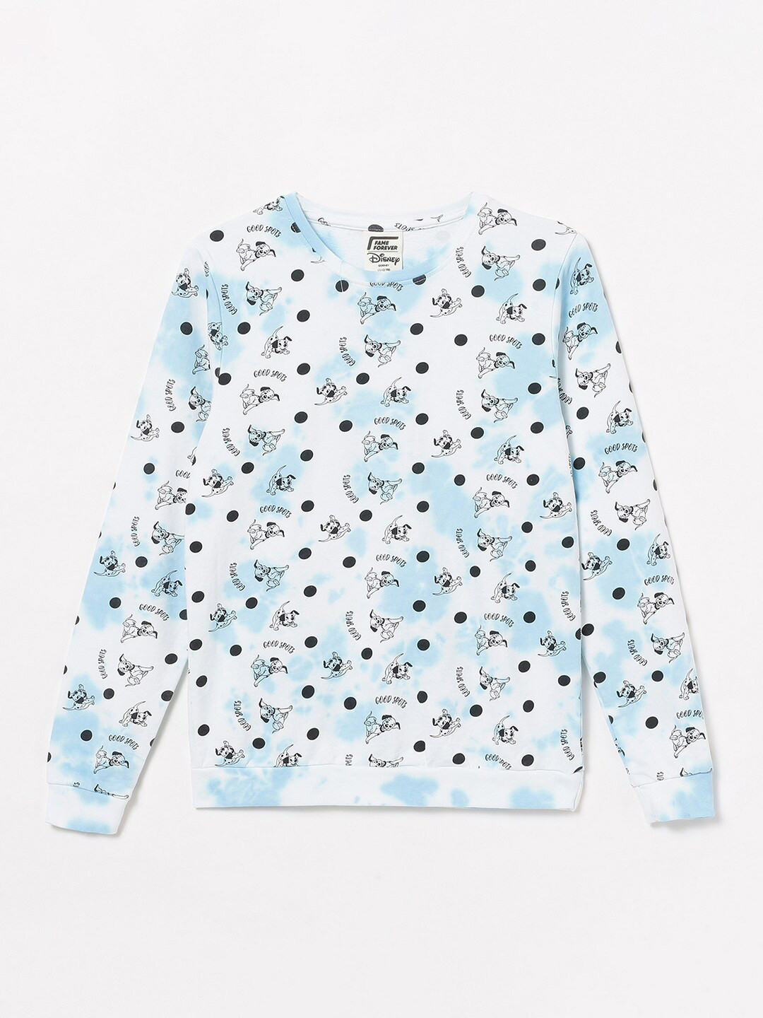 

Fame Forever by Lifestyle Girls Cotton Dalmation Printed Sweatshirt, White