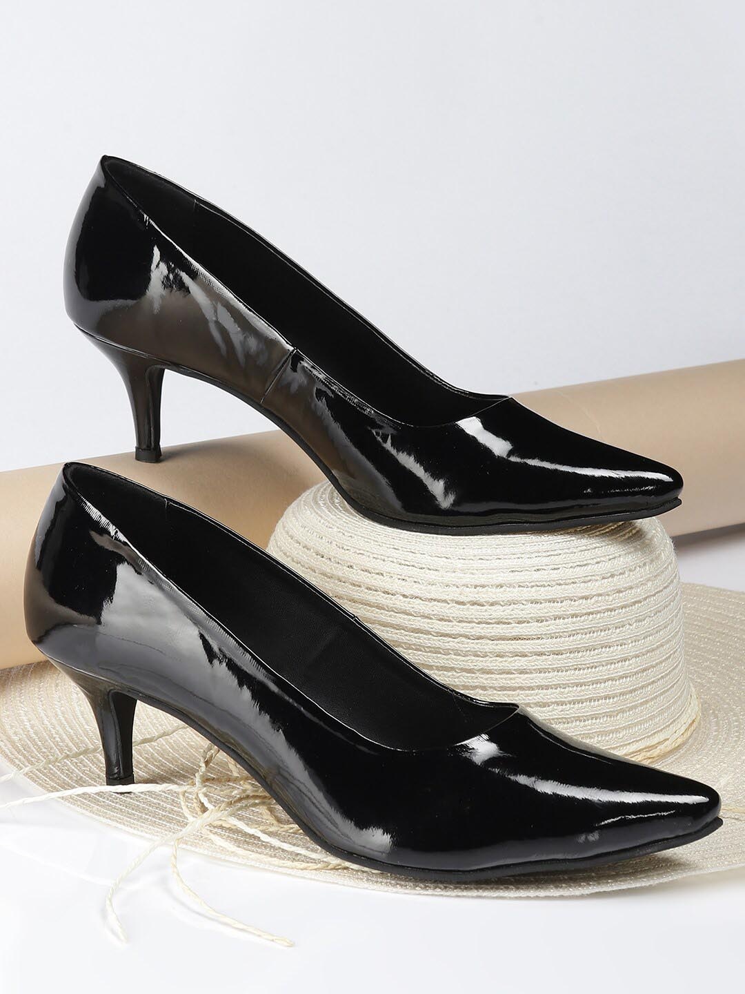

Monrow Solid Party Pumps, Black