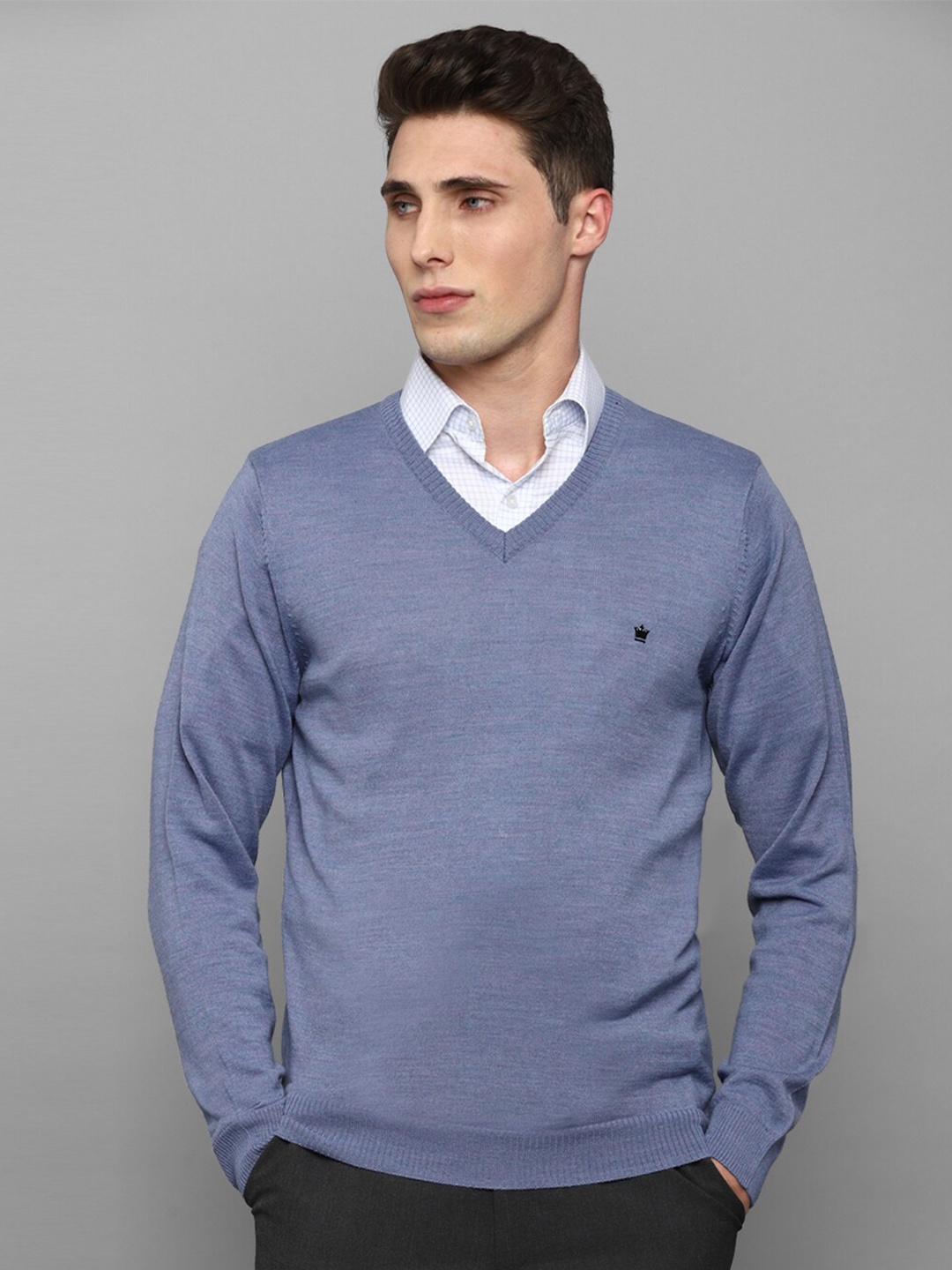 

Louis Philippe Men Blue Pullover