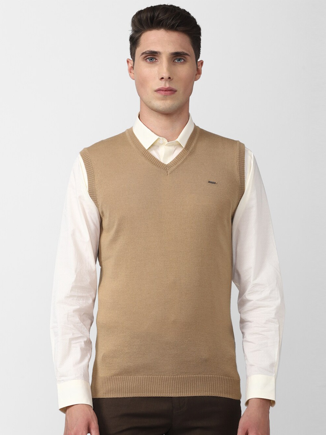 

Van Heusen Men Brown Solid Sweater Vest