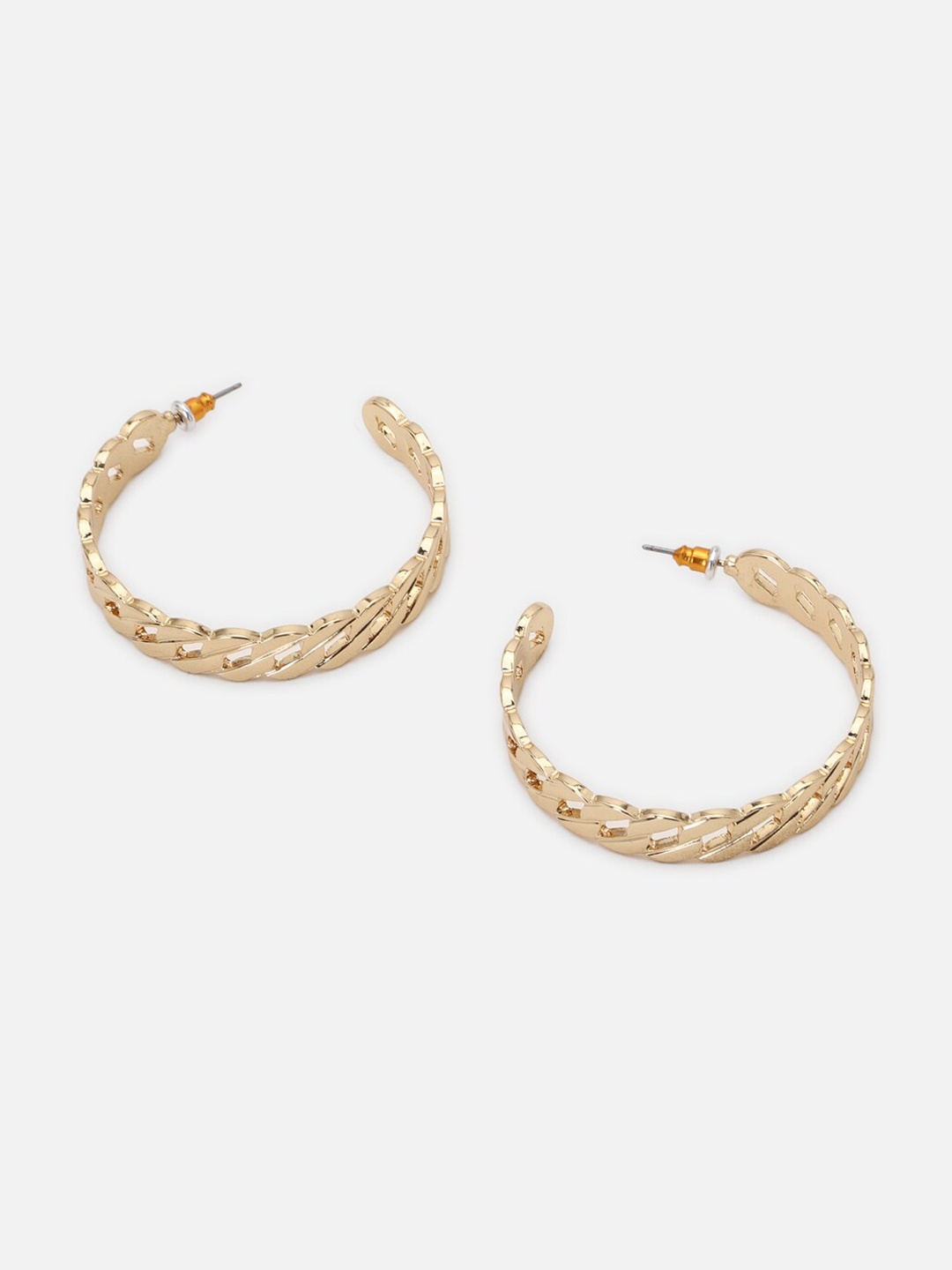 

FOREVER 21 Women Gold-Toned Contemporary Hoop Earrings