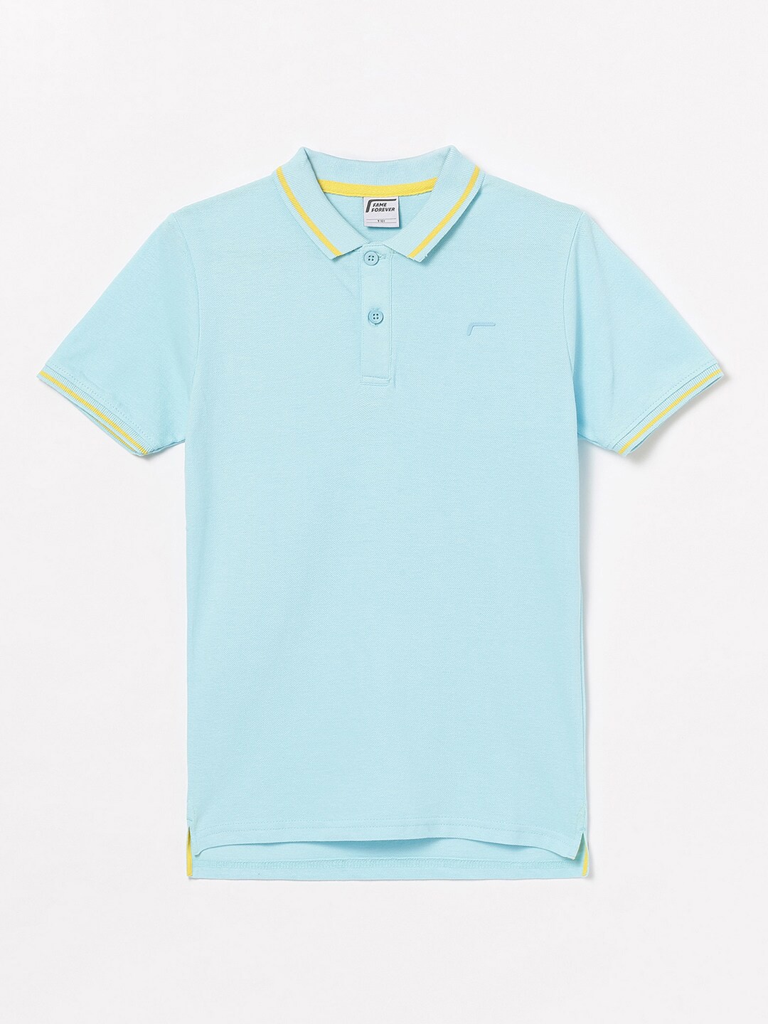 

Fame Forever by Lifestyle Boys Polo Collar Pure Cotton T-shirt, Blue
