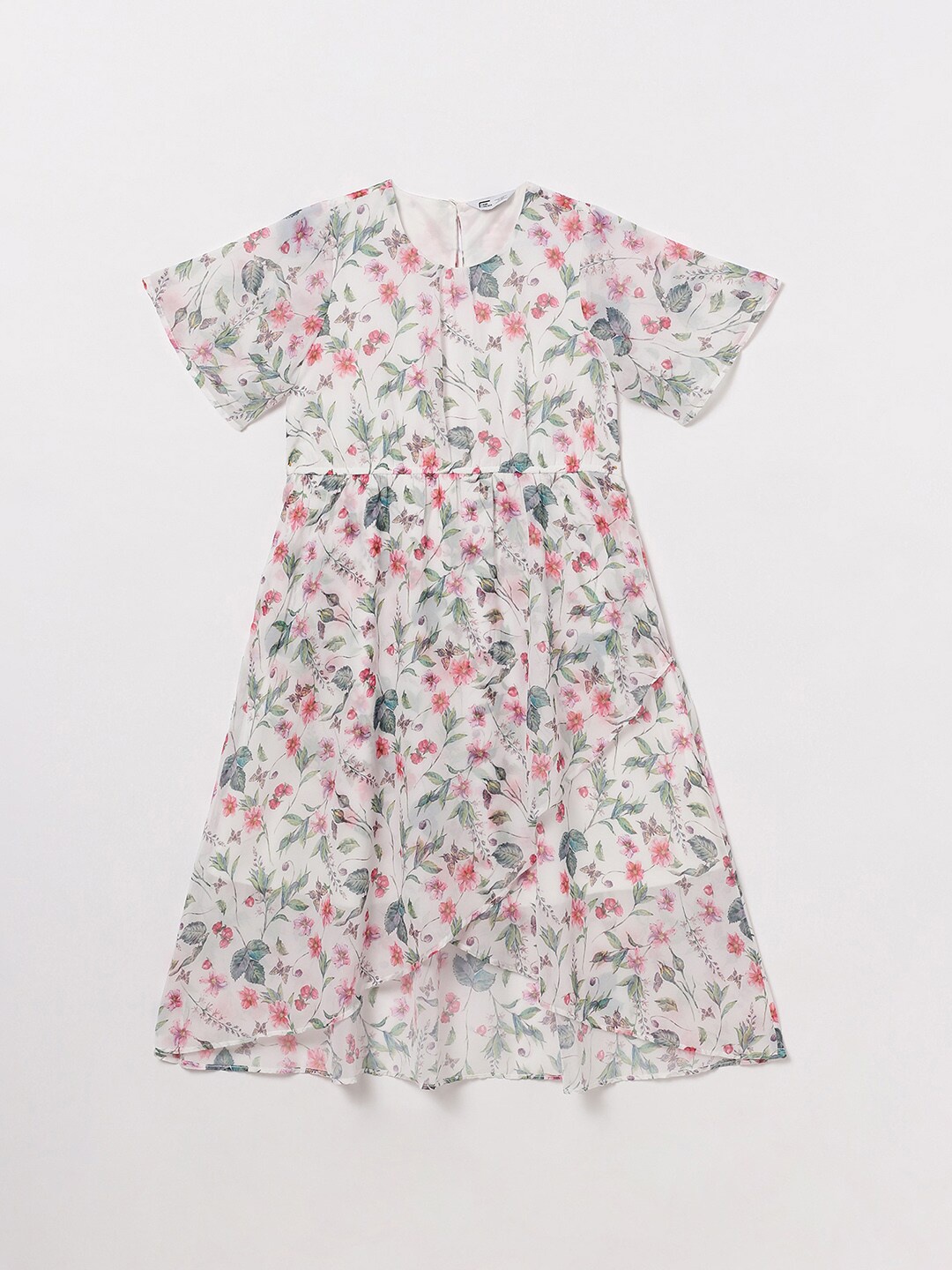 

Fame Forever by Lifestyle Girls Floral Print Longline Top, Grey