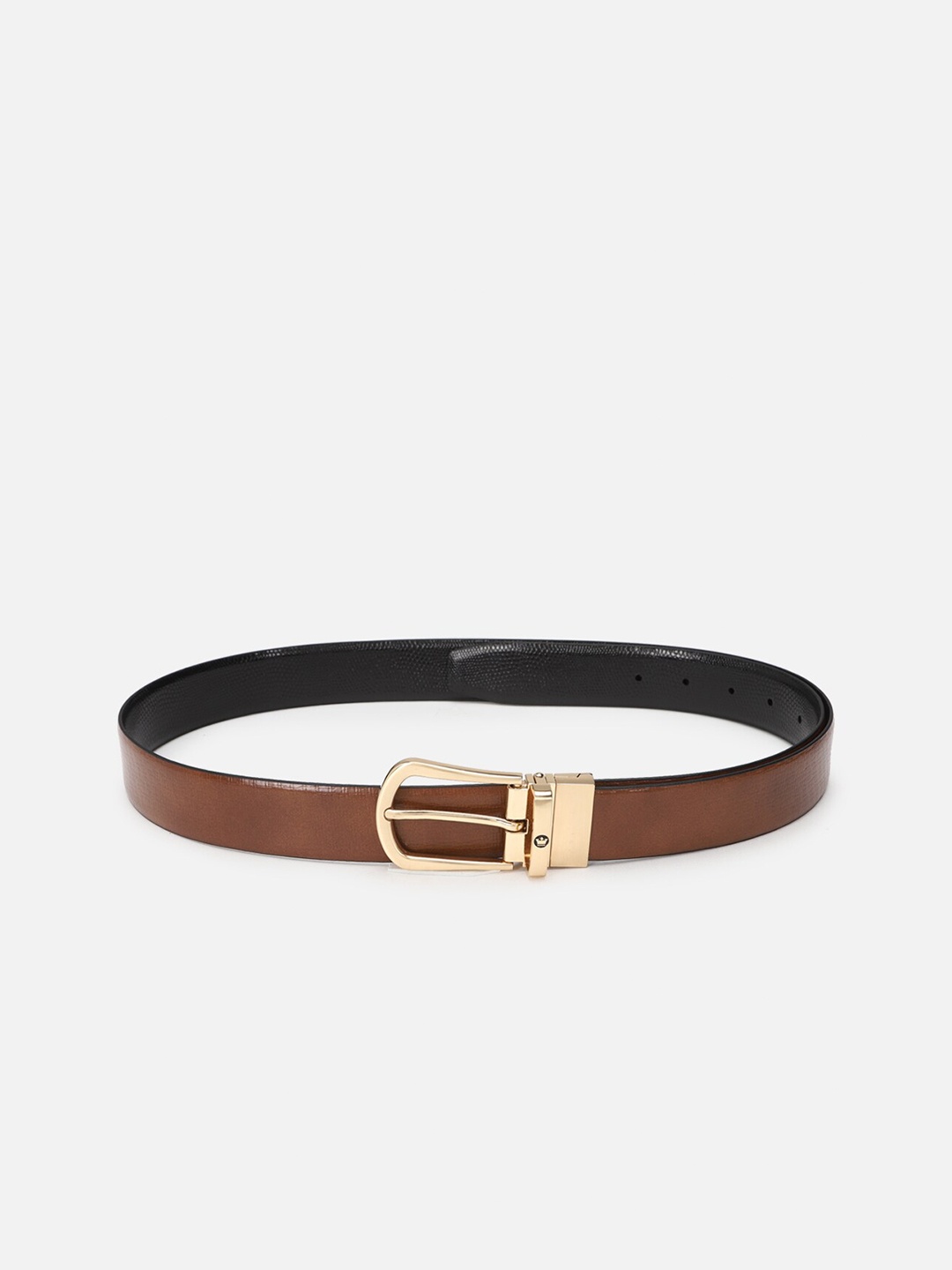 

Louis Philippe Men Textured Leather Formal Belt, Brown