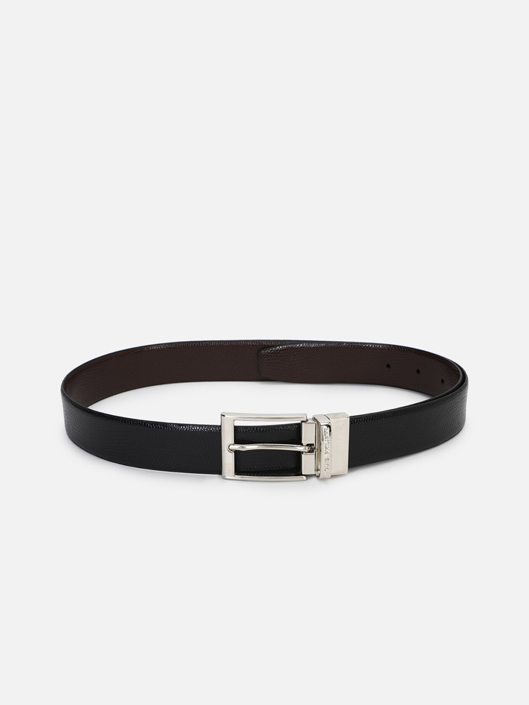 

Louis Philippe Men Leather Formal Belt, Brown