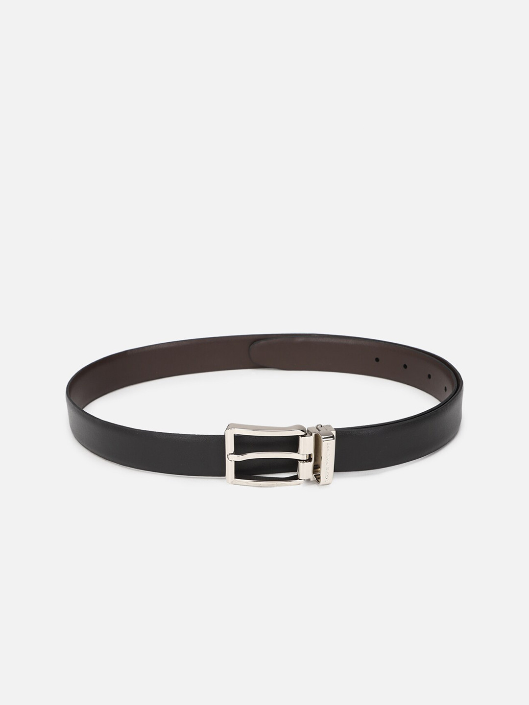

Louis Philippe Men Black Solid Reversible Leather Belt