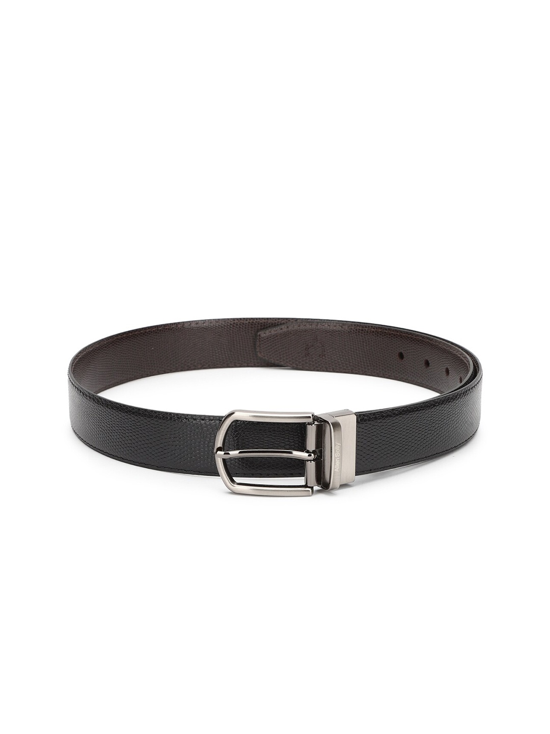 

Allen Solly Men Textured Leather Belt, Grey