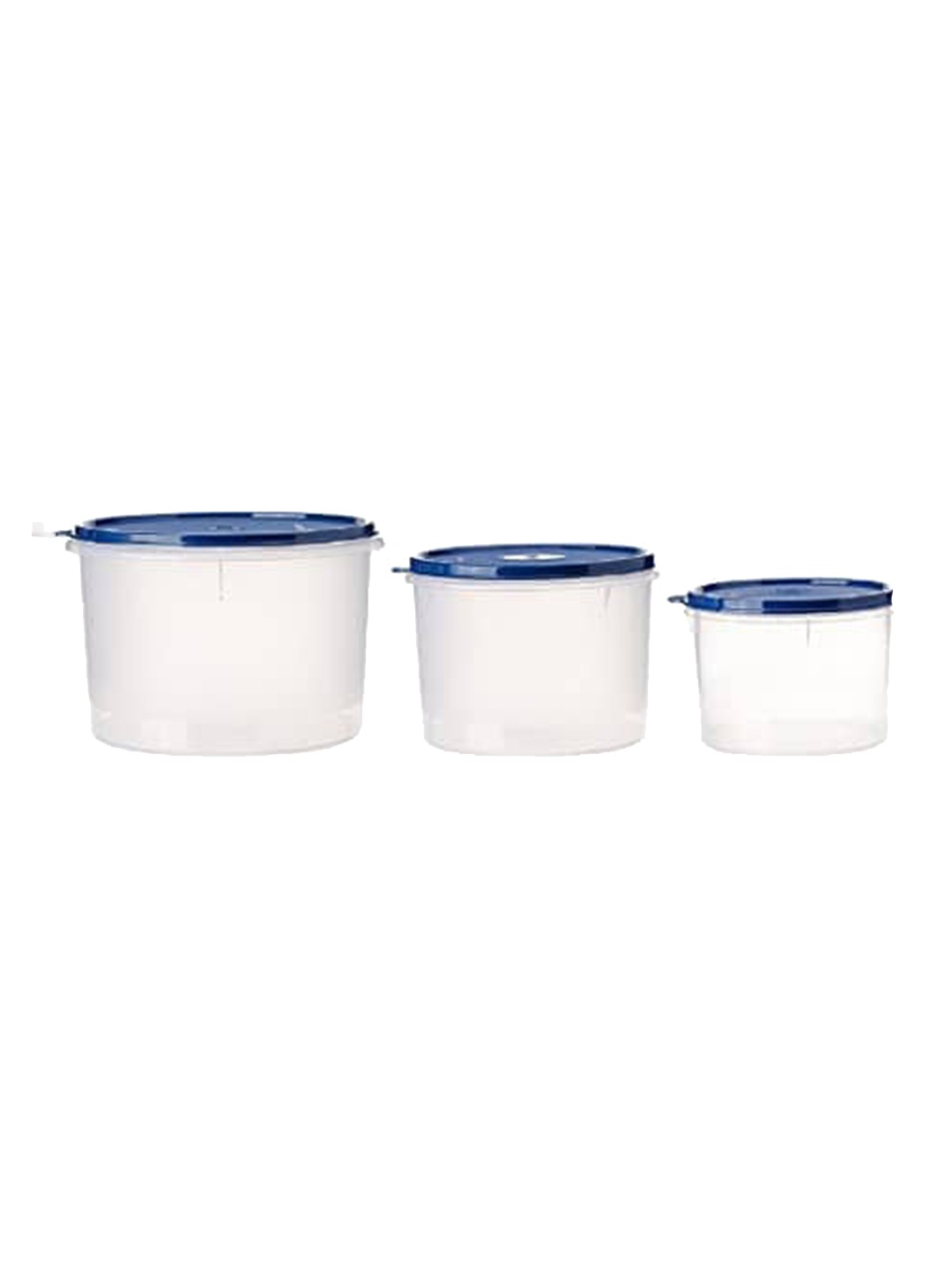 

SignoraWare Set Of 4 Dishwasher And Microwave Safe Solid Store Well Container, Blue