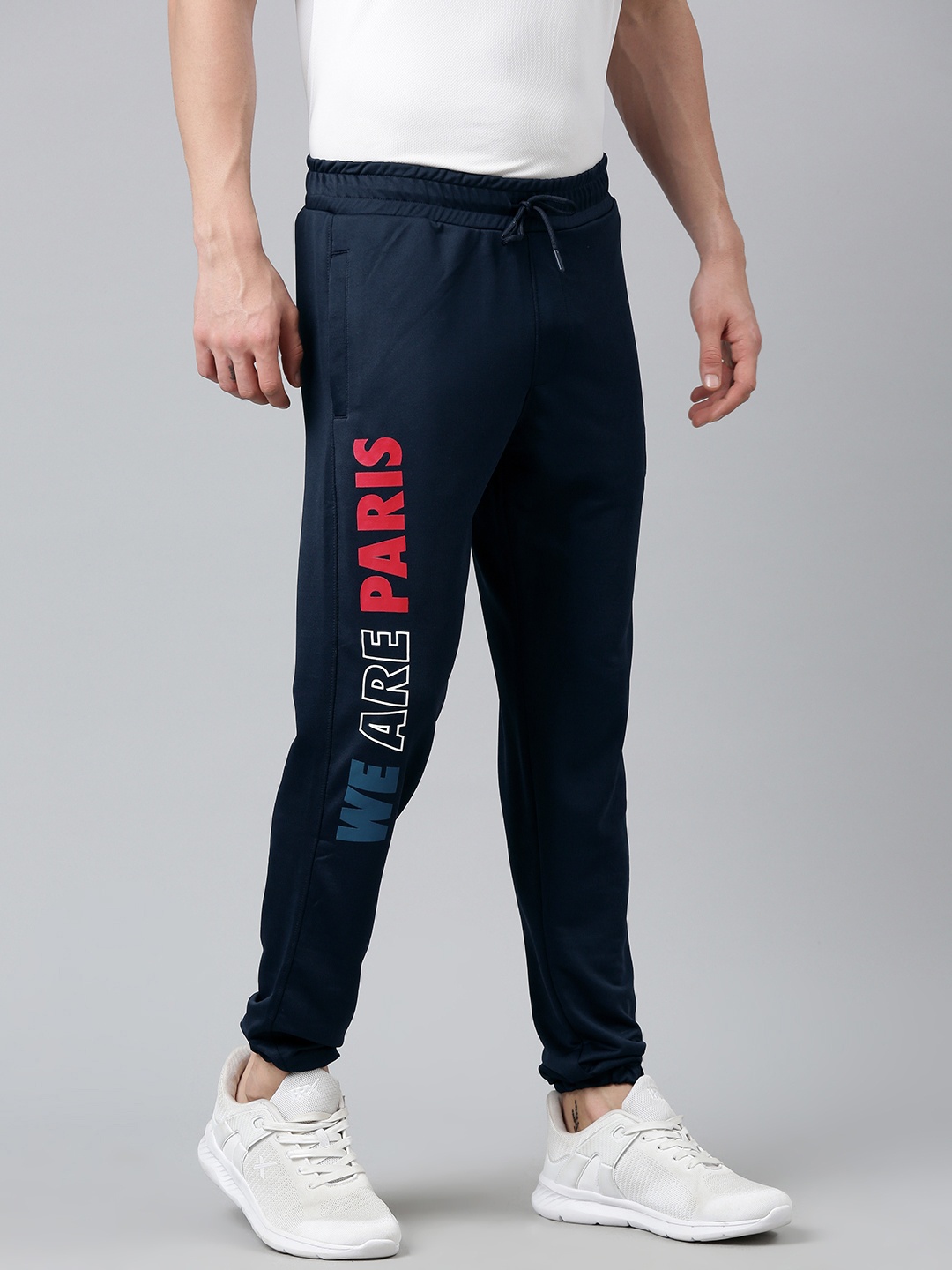 

PSG Men Navy Blue Paris Saint-Germain Classic Printed Football Joggers