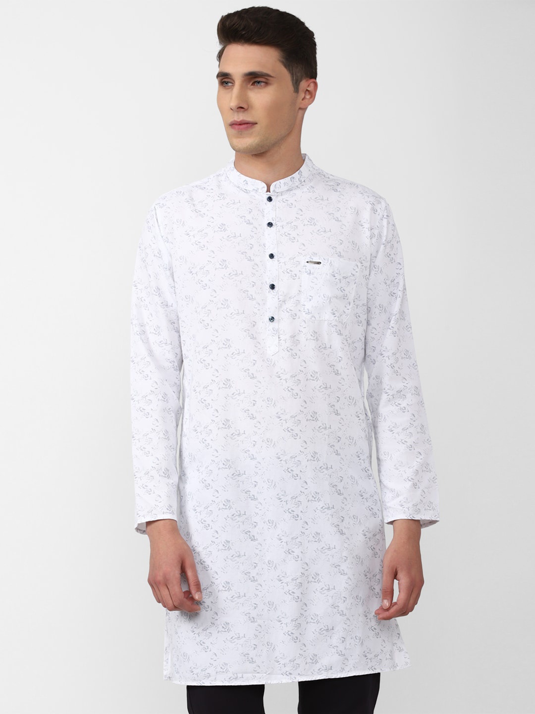 

Peter England Men White Printed Kurta