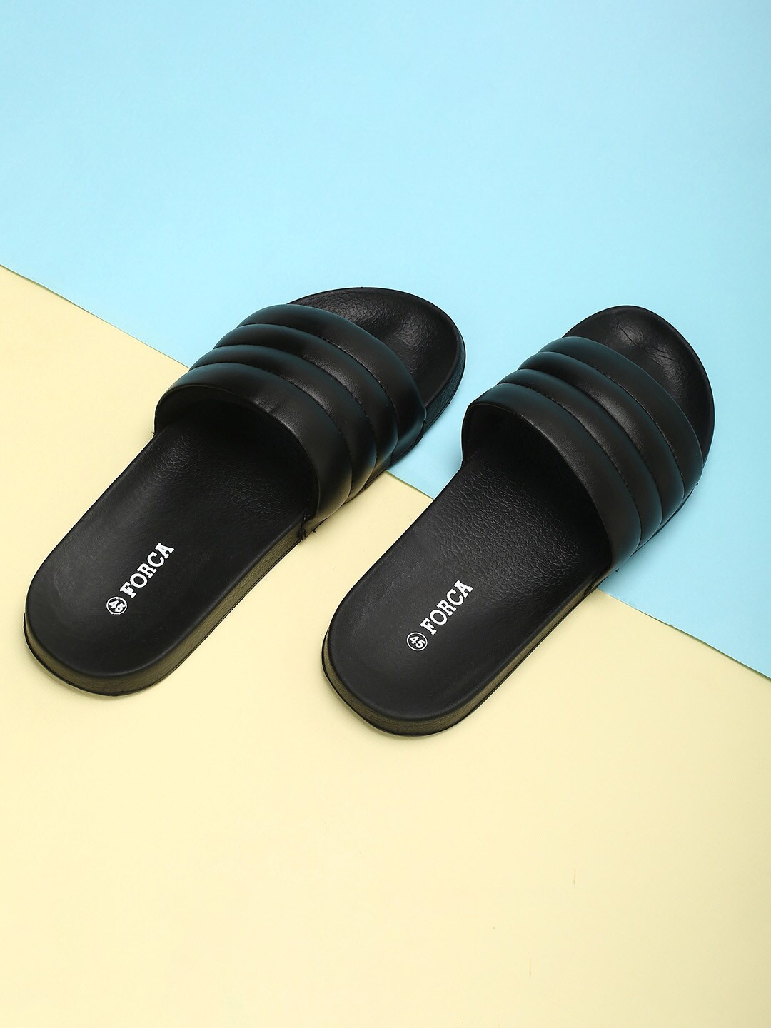 

Forca Men Black Rubber Sliders