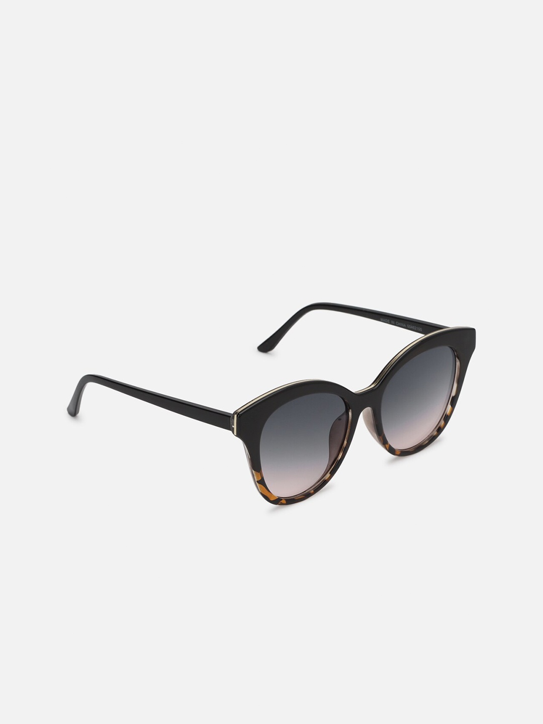 

FOREVER 21 Women Black Lens & Brown Round Sunglasses