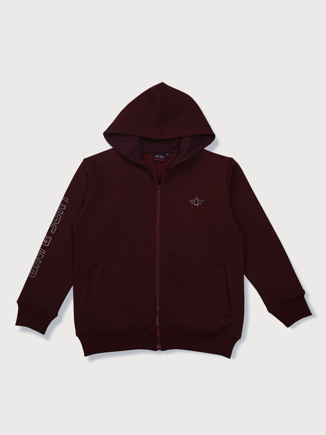 

Gini and Jony Boys Fleece Sporty Jacket, Maroon