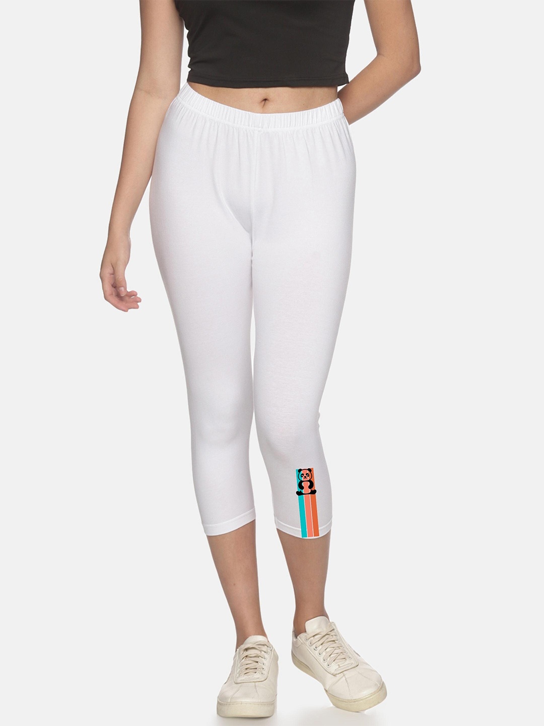 

NOT YET by us Women White Solid Capris