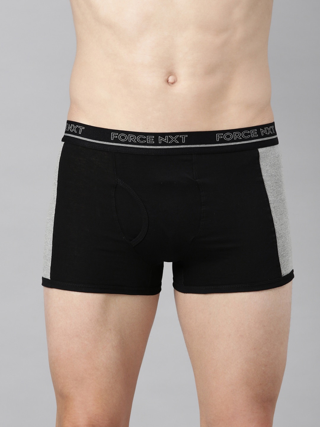 

Force NXT Men Colourblocked Super Combed Cotton Assorted Trunk MNFF132, Black