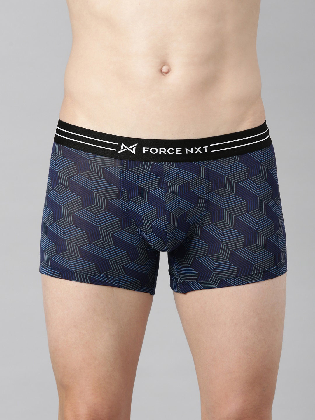 

Force NXT Men Printed Assorted Cotton Trunk, Navy blue