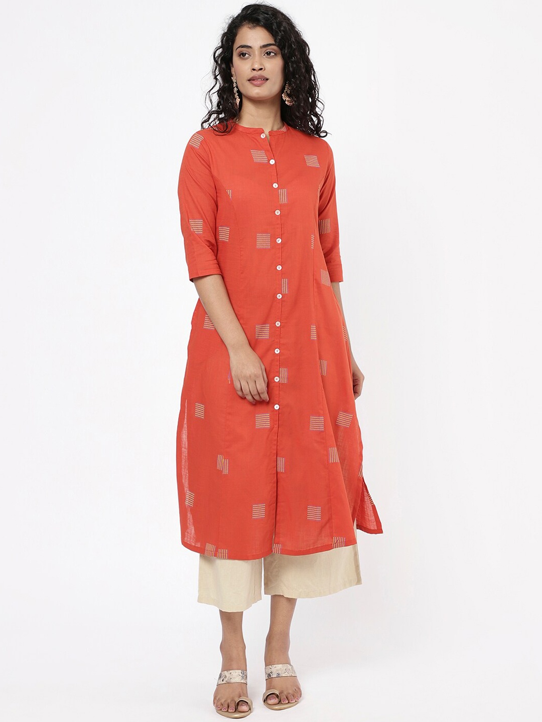 

R&B Women Red Printed Kurta