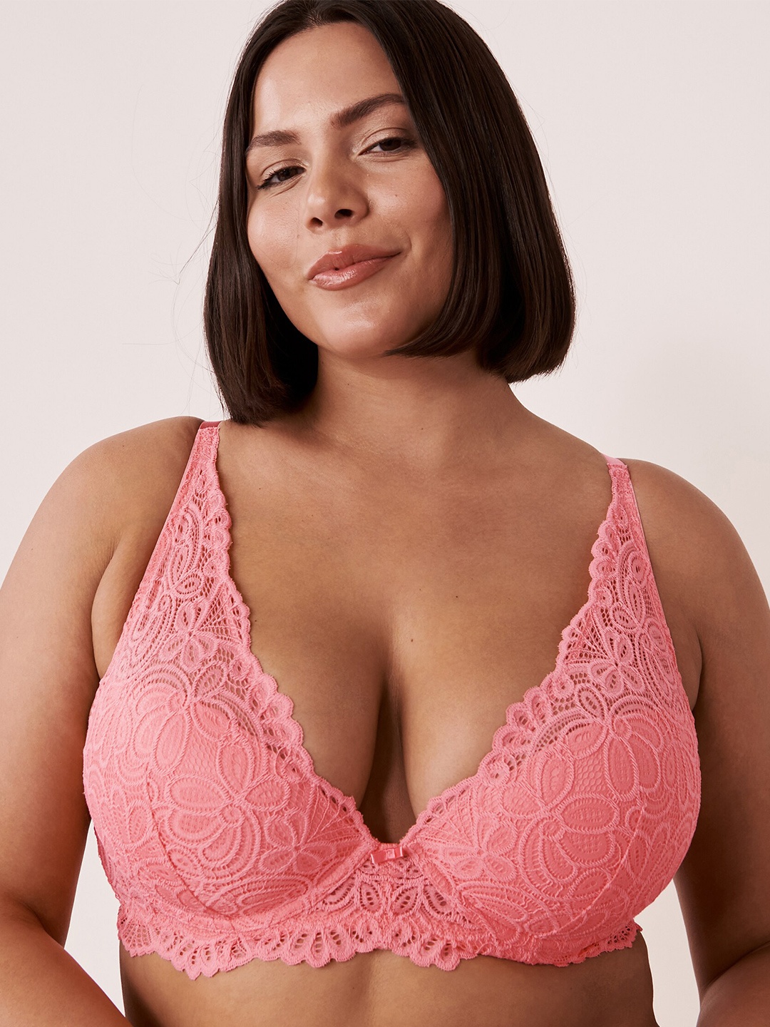 

La Vie en Rose Lightly Padded Plunge Bra 10200160, Pink