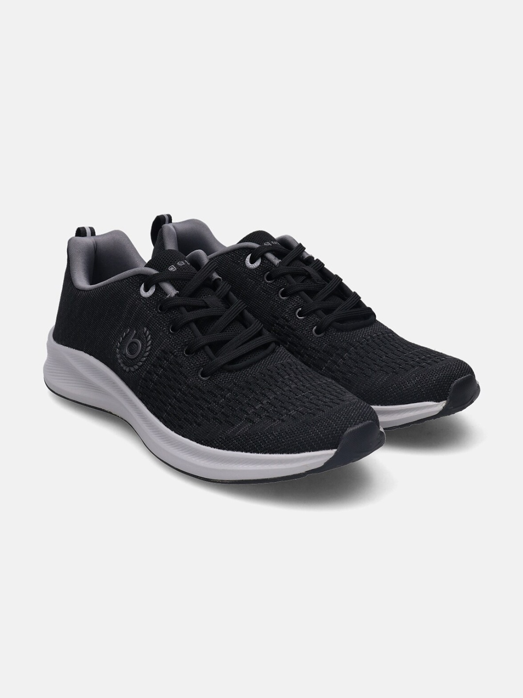

Bugatti Men Black Textile Running Shoes