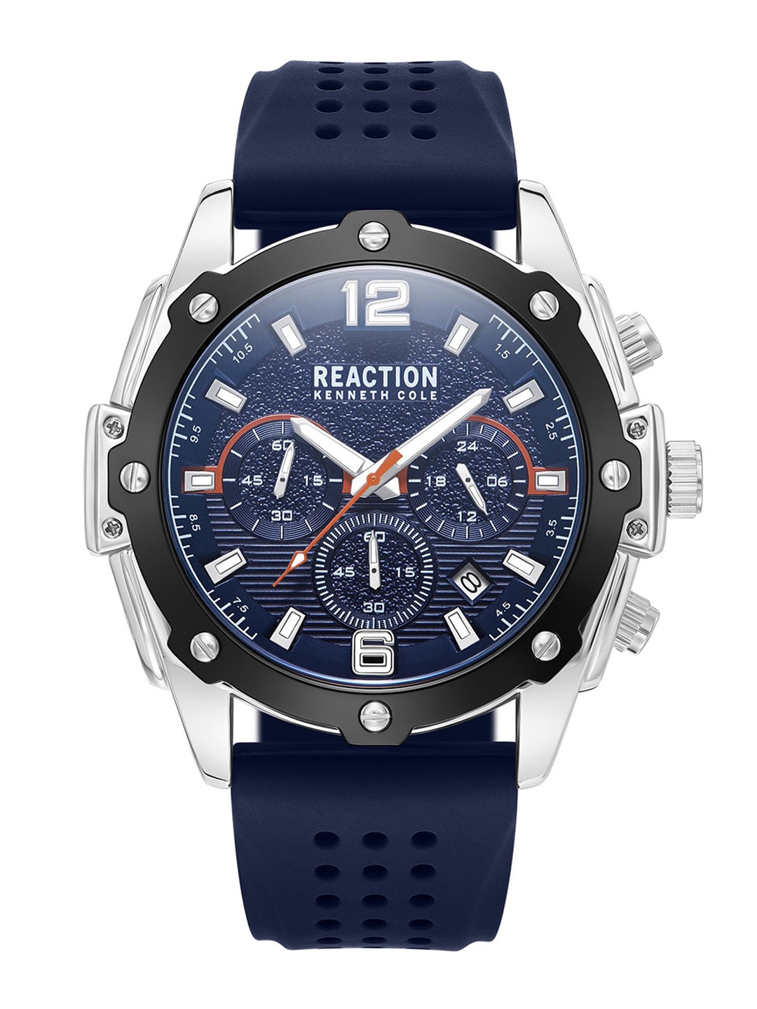 

REACTION KENNETH COLE Men Chronograph Dial & Analogue Sports Strap Watch KRWGO9007001, Blue