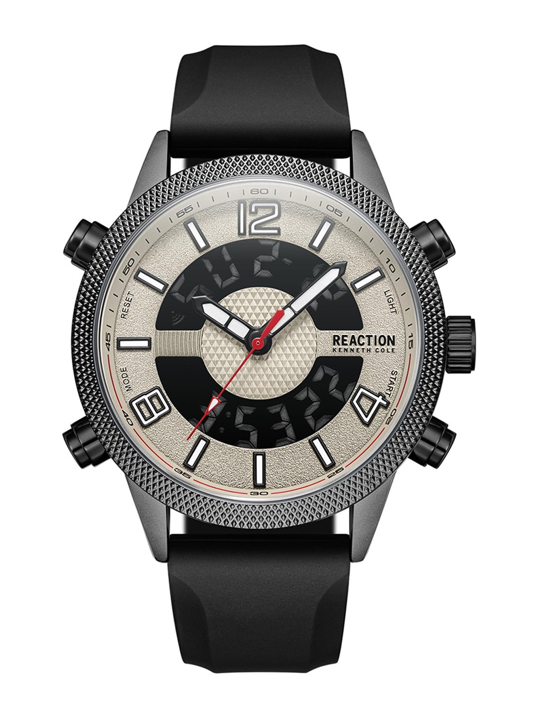 

REACTION KENNETH COLE Men Analogue and Digital Strap Watch KRWGP9006503, Black
