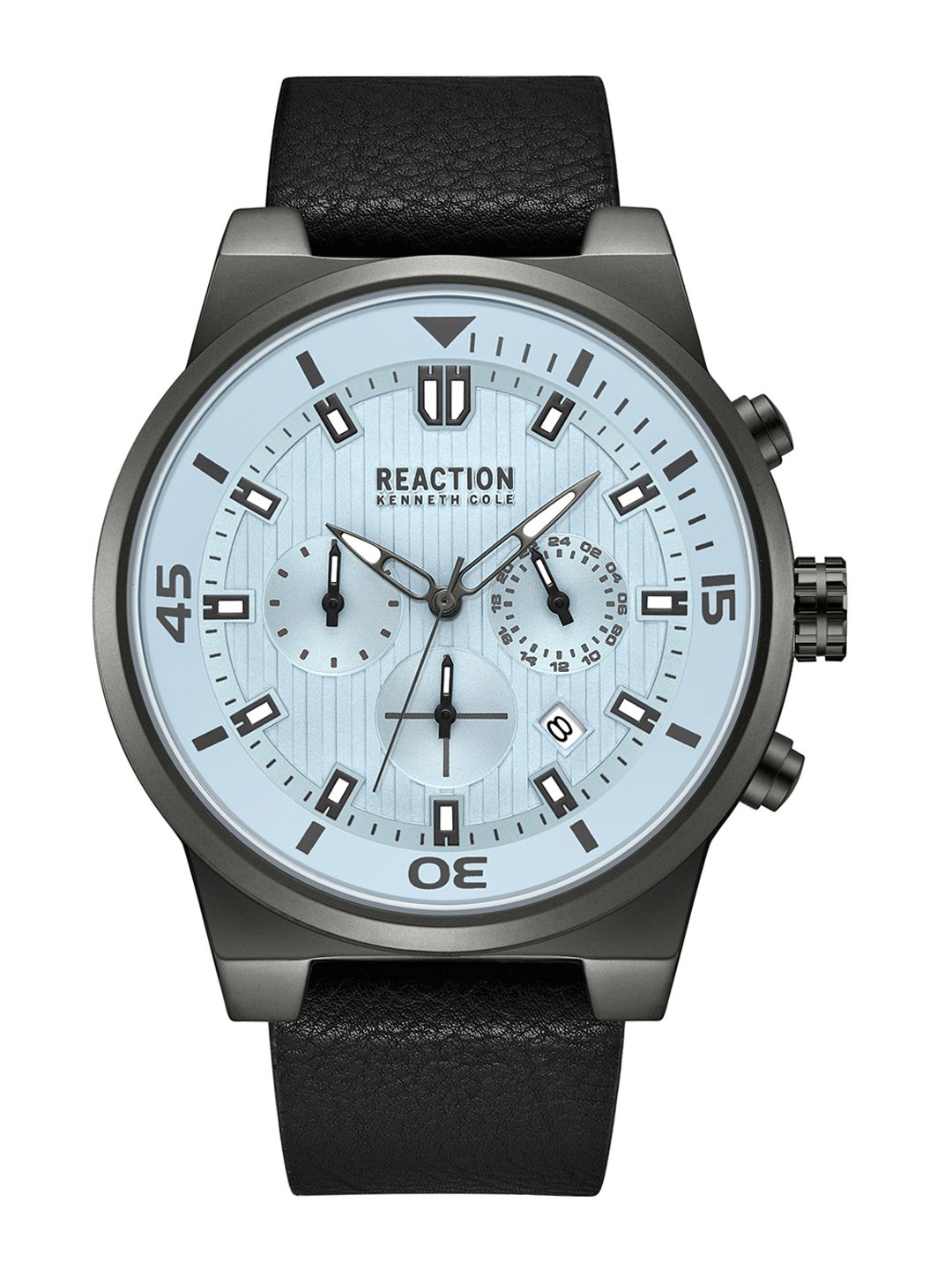 

REACTION KENNETH COLE Men Leather Strap Analogue Watch KRWGF2192705, Blue