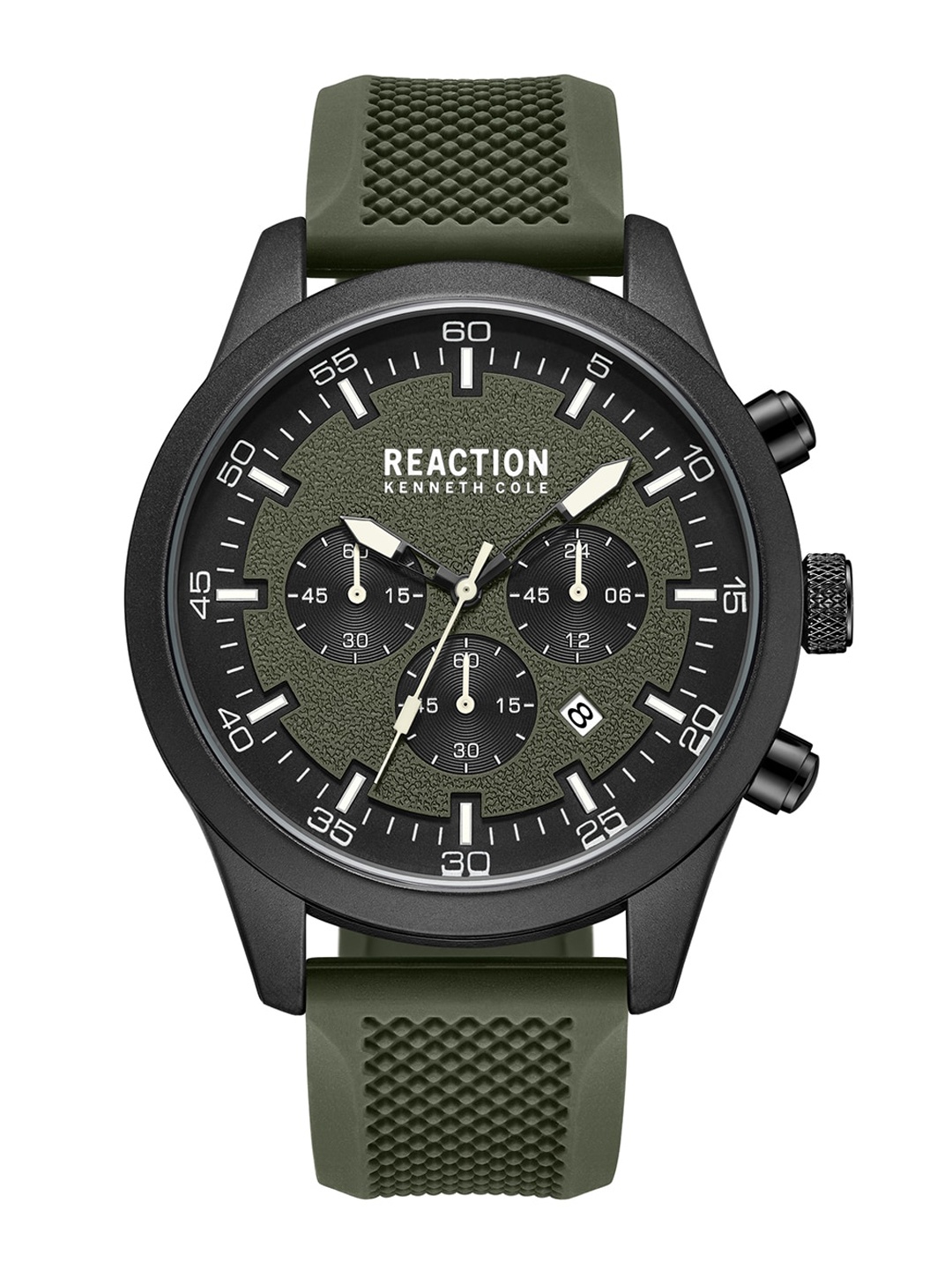 

REACTION KENNETH COLE Men Textured Strap Analogue Watch KRWGO9005403, Green