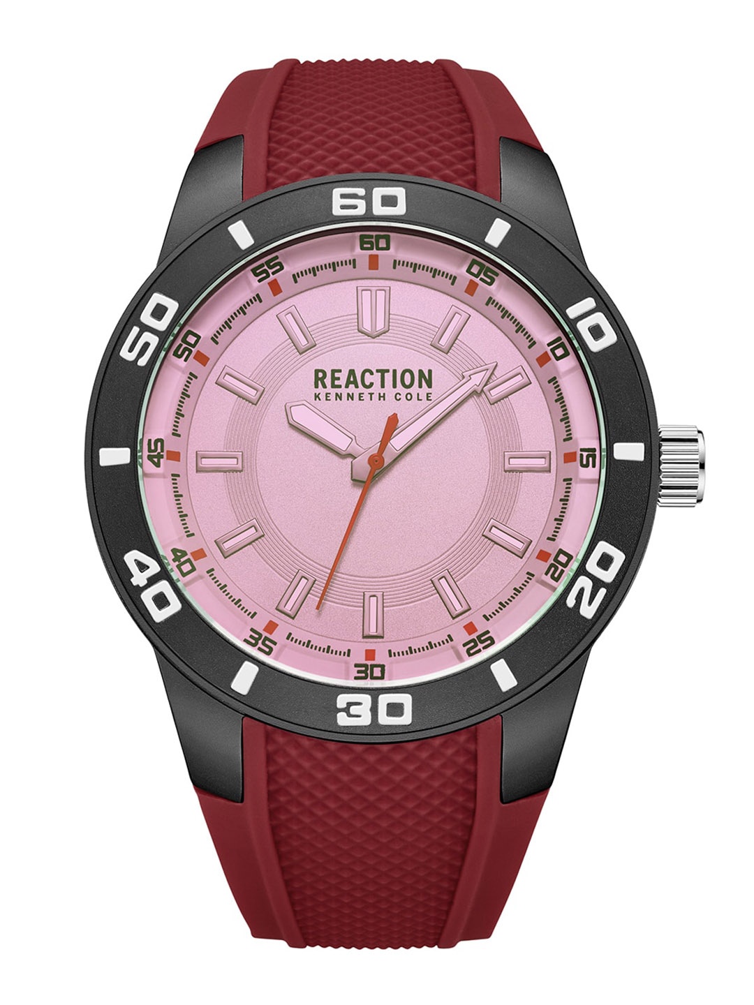 

REACTION KENNETH COLE Men Textured Strap Analogue Watch KRWGM9006202, Pink