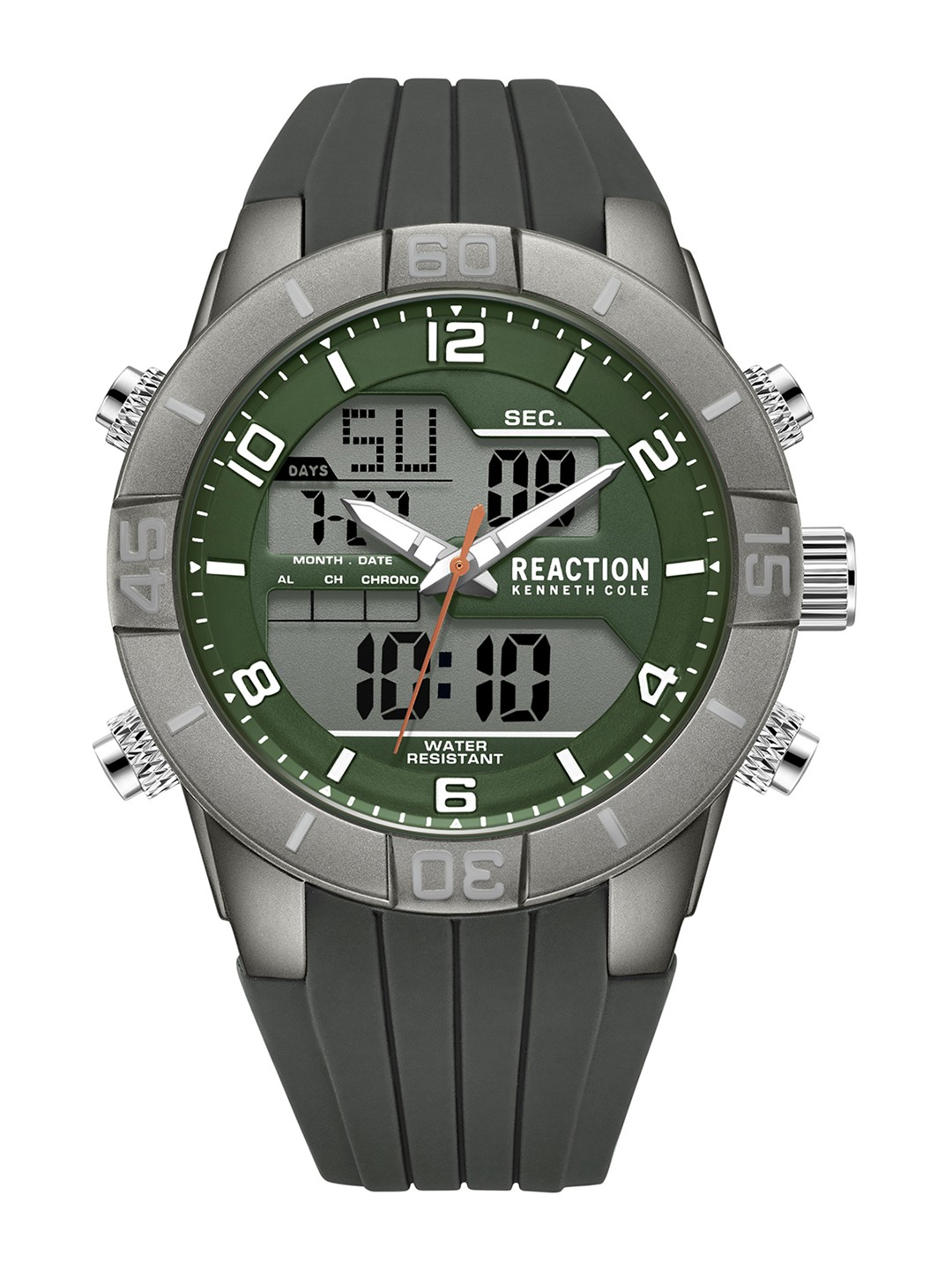 

REACTION KENNETH COLE Men Textured Strap Analogue and Digital Sports Watch KRWGP9005802, Green