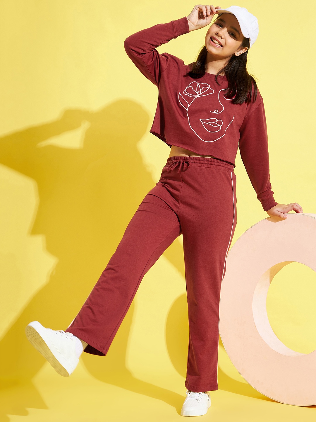 

Noh Voh - SASSAFRAS Girls Sweatshirt with Trousers, Rust