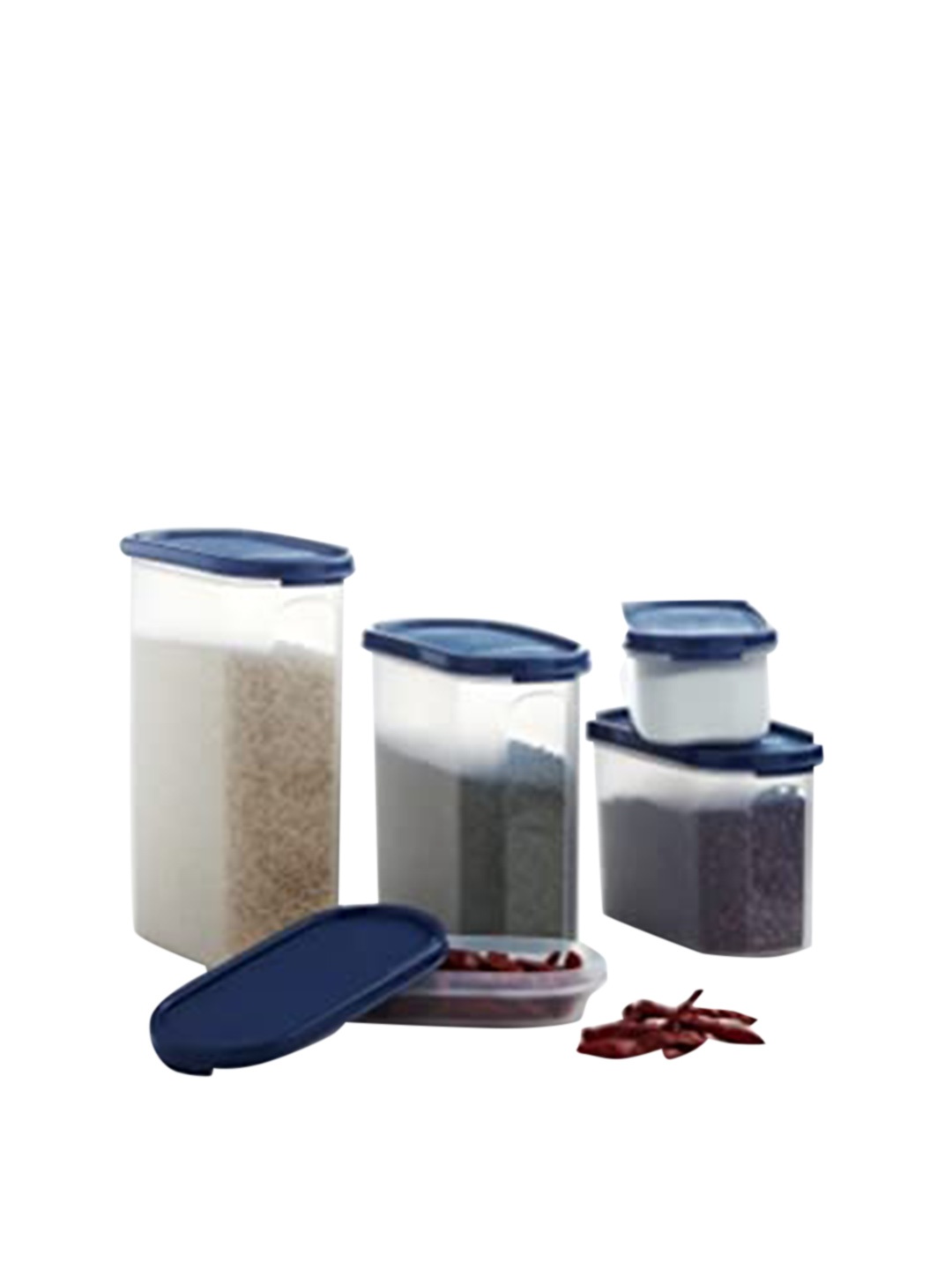 

SignoraWare Dishwasher And Microwave Safe Set Of 5 Solid Kitchen Storage, Blue