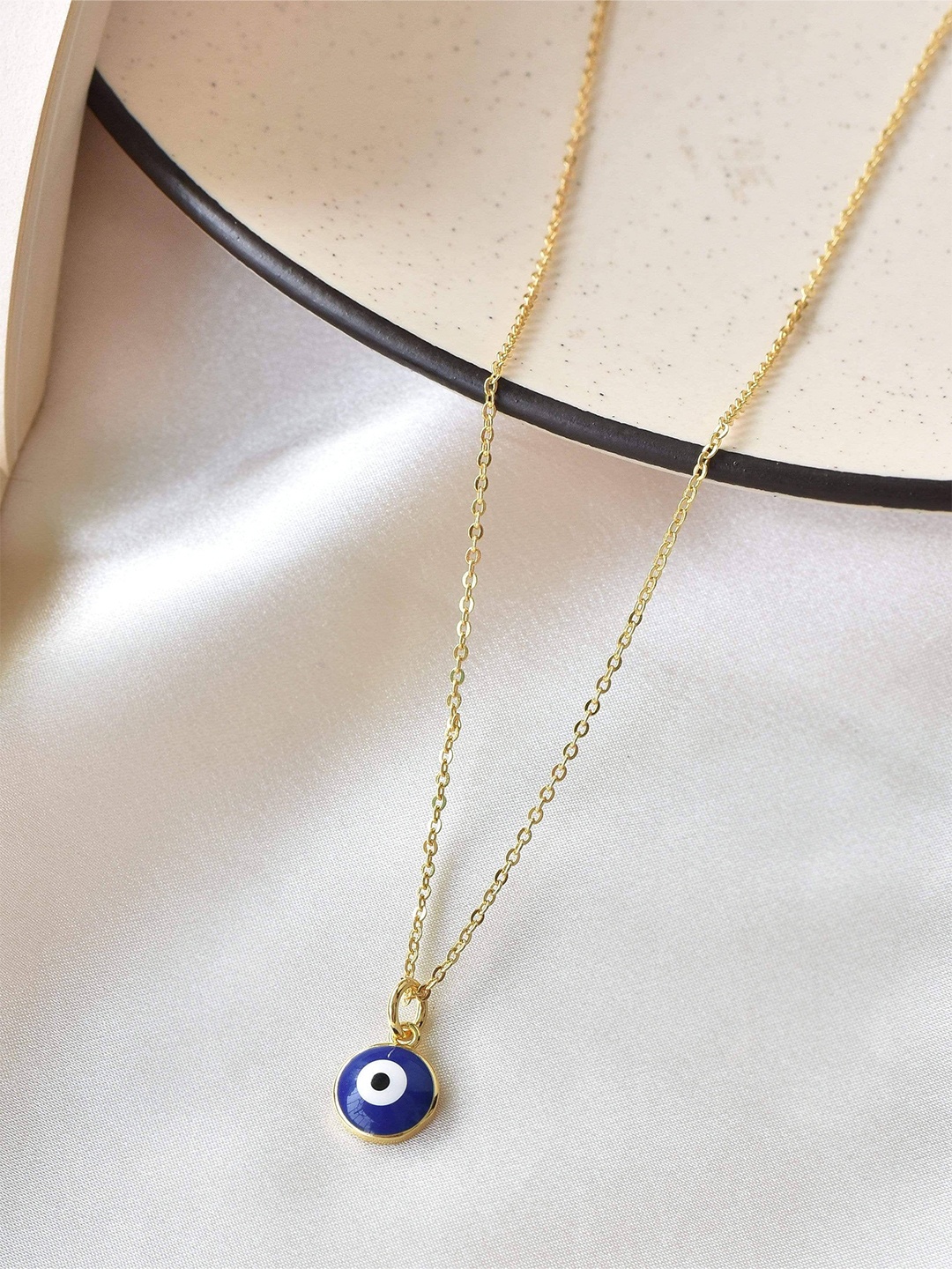 

Klissaa Women Crystal Evil Eye Necklace, Gold