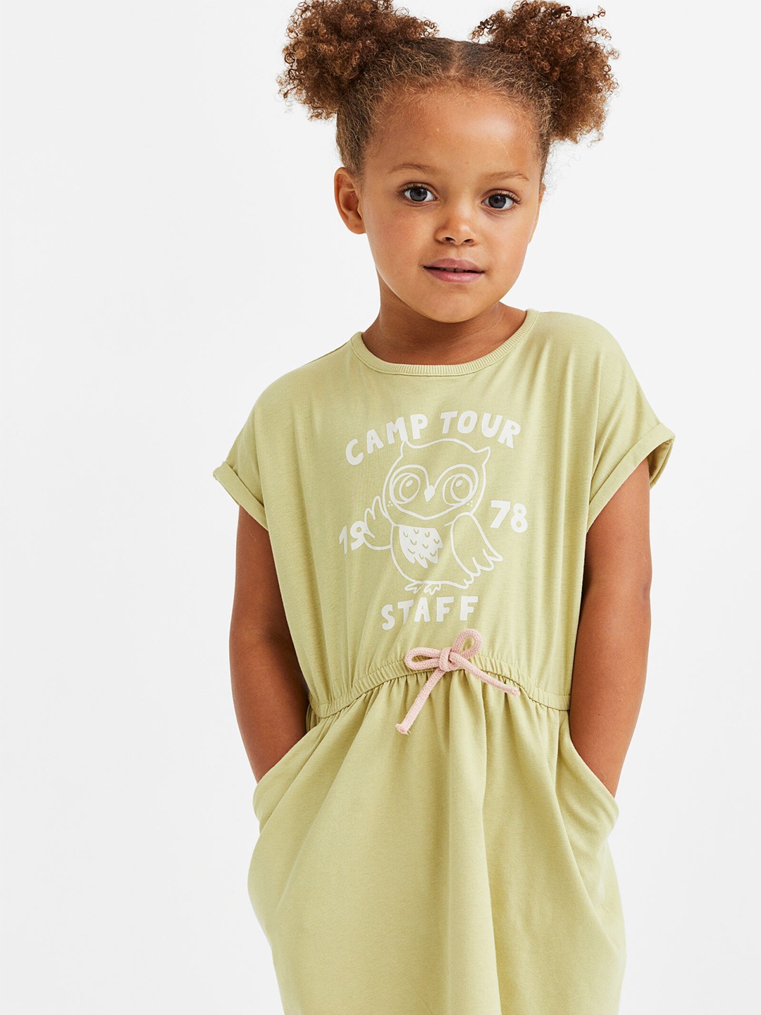 

H&M Cotton Jersey Dress, Green