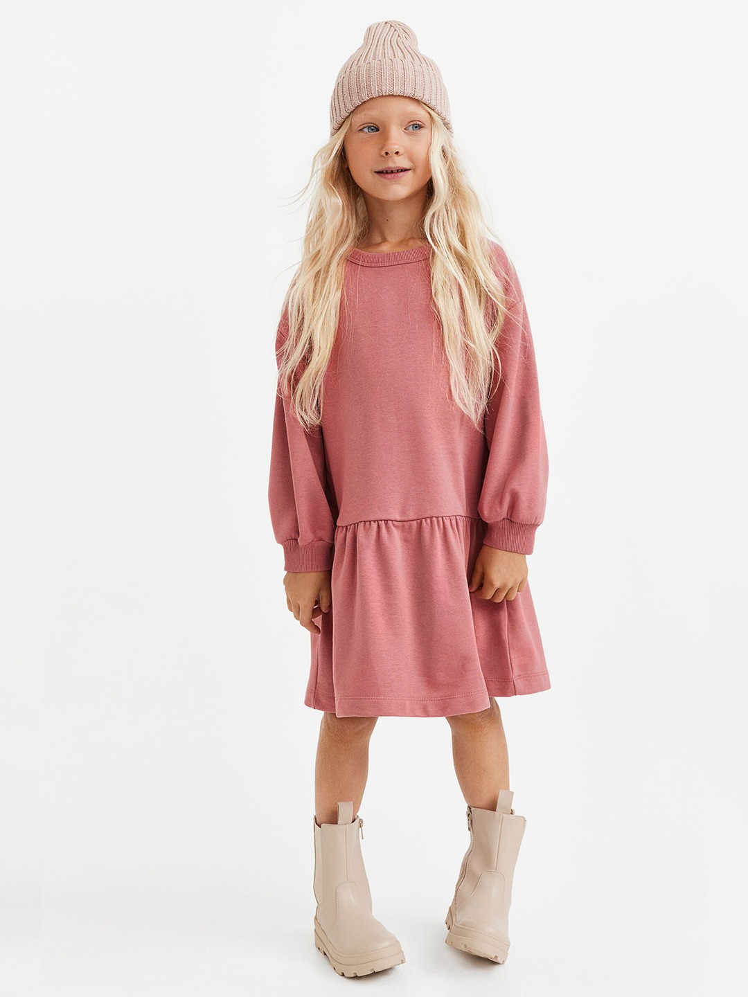 

H&M Pink Oversized Sweatshirt Dress