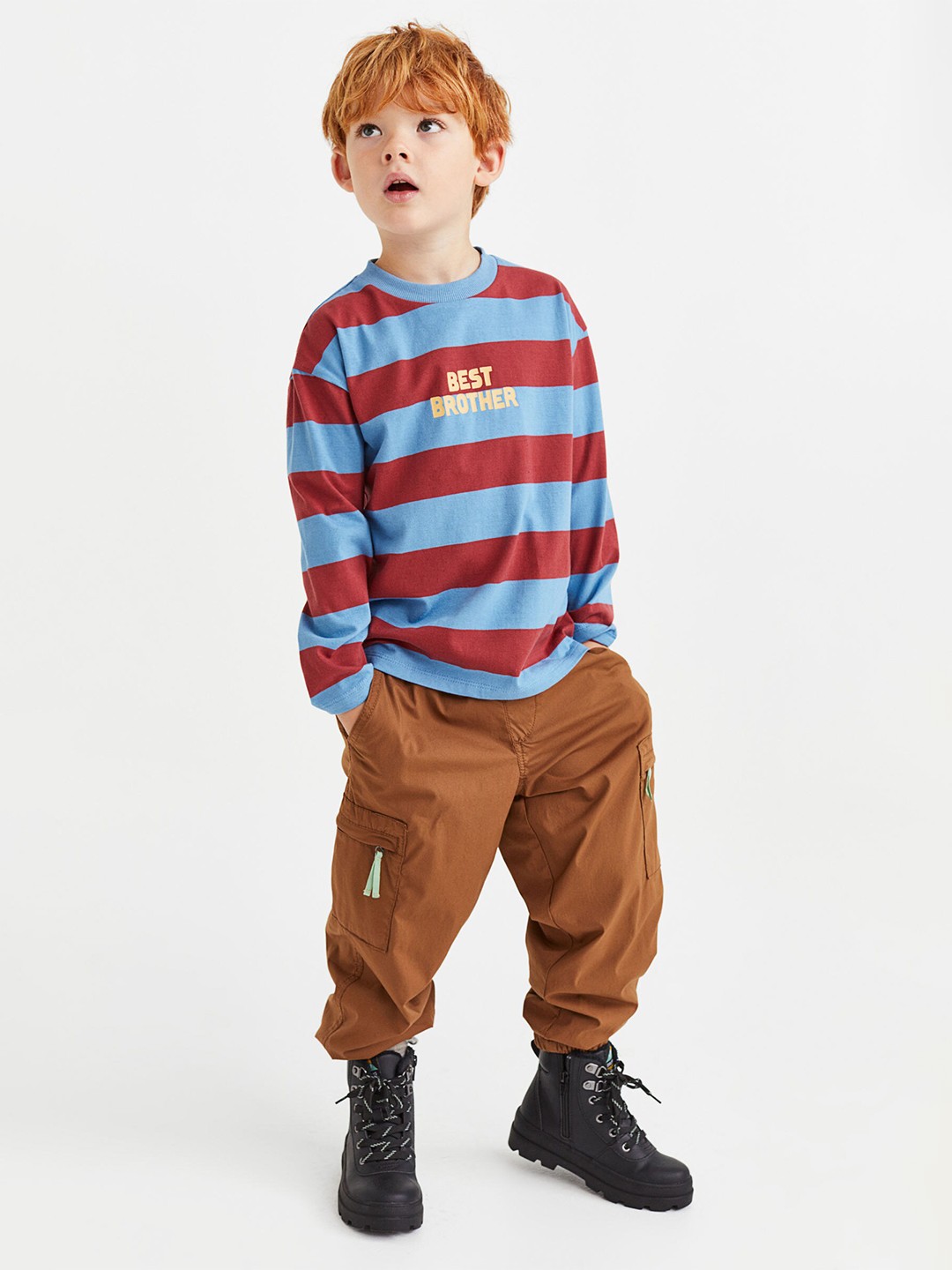 

H&M Boys Long-sleeved jersey top, Blue