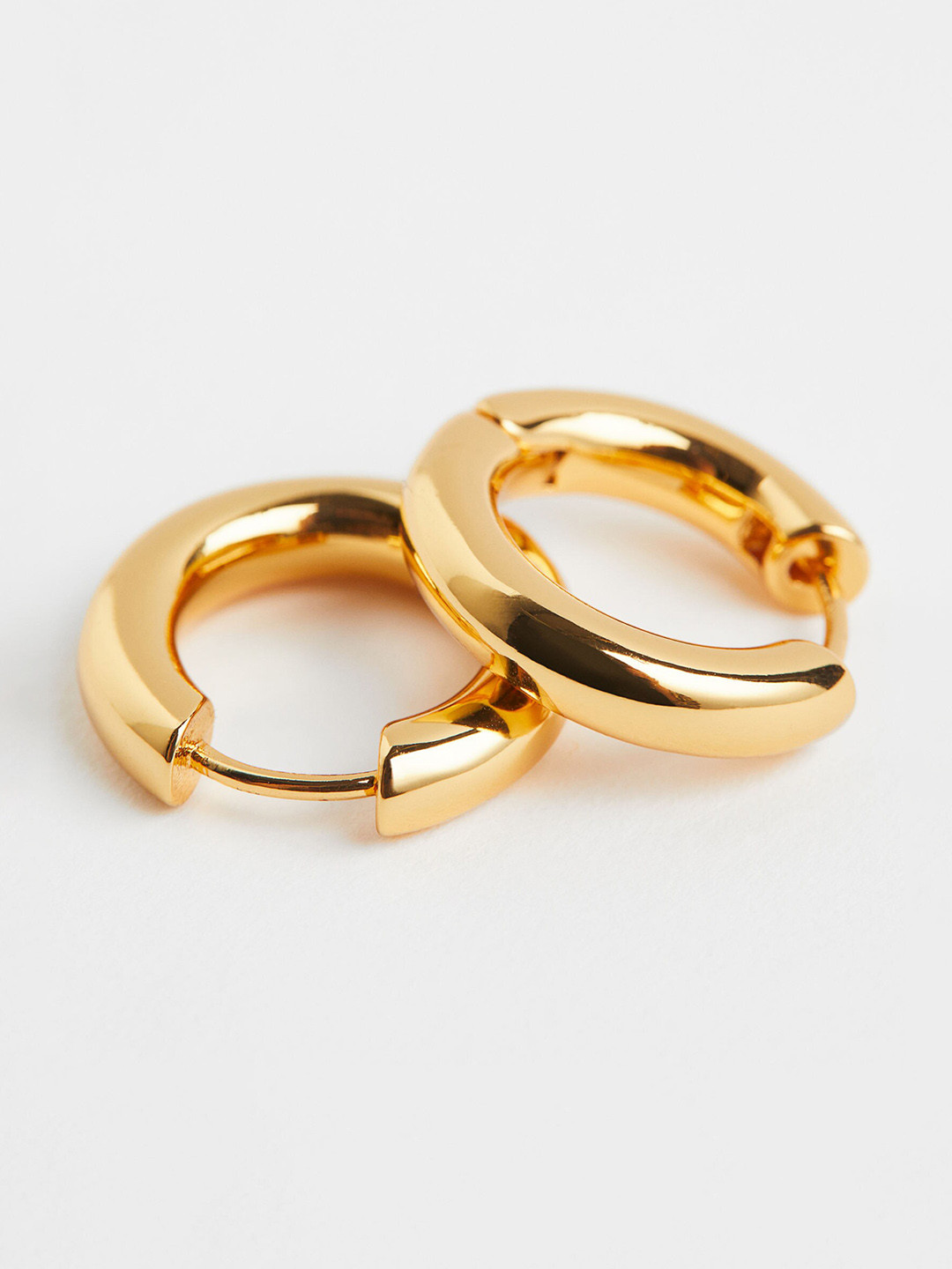 

H&M Woman Gold-plated hoop earrings