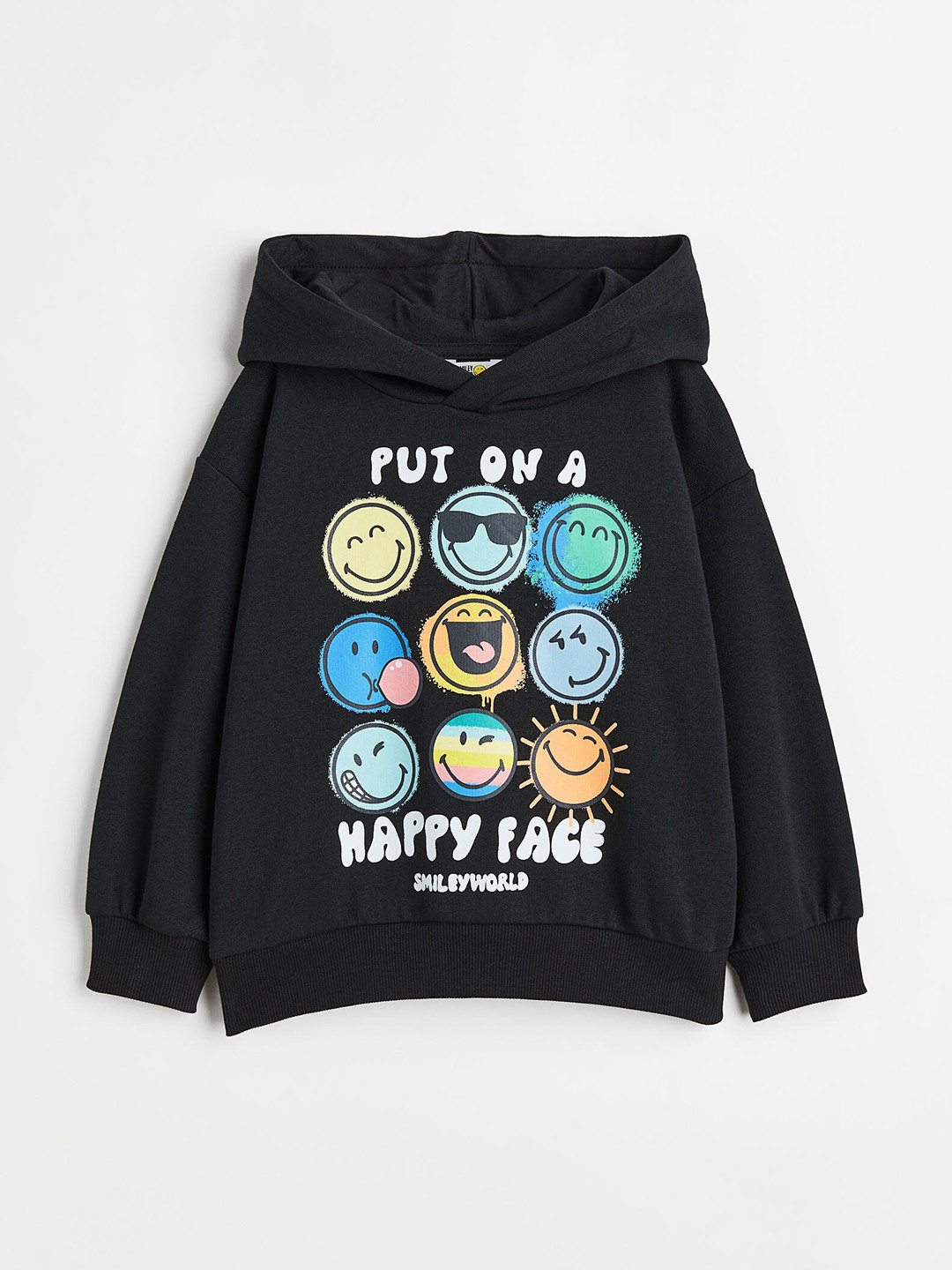 

H&M Boys Black & Blue Printed hoodie