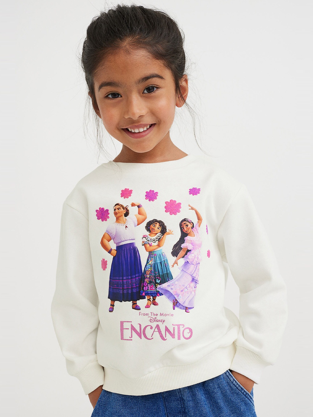 

H&M Girls Sweatshirt, White