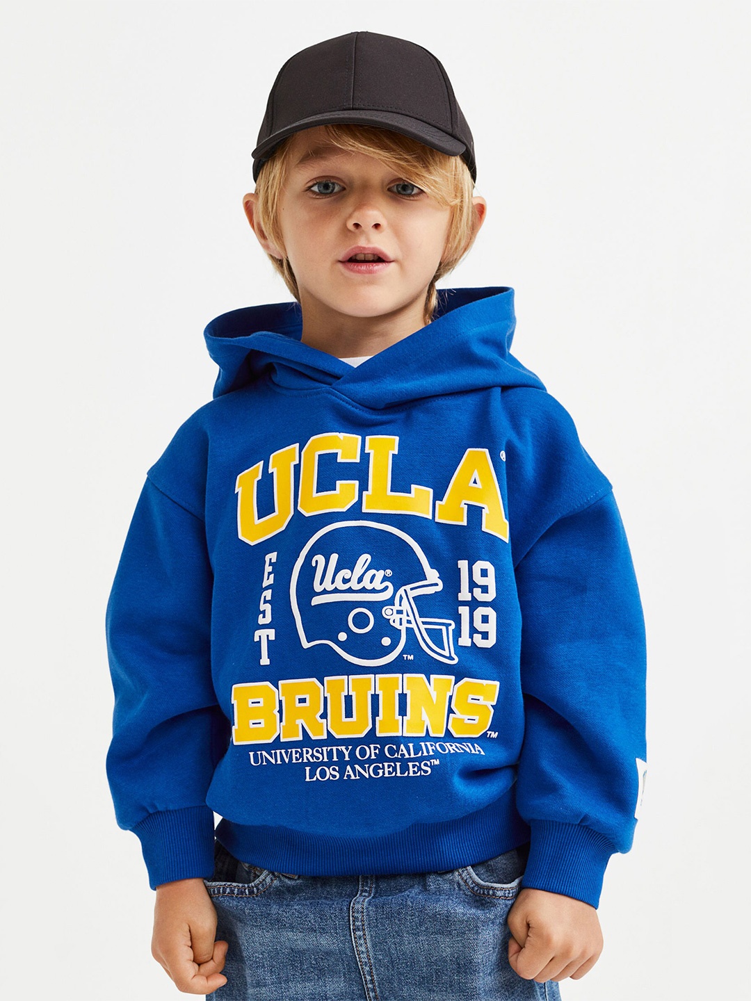 

H&M Boys Oversized Printed Hoodie, Blue