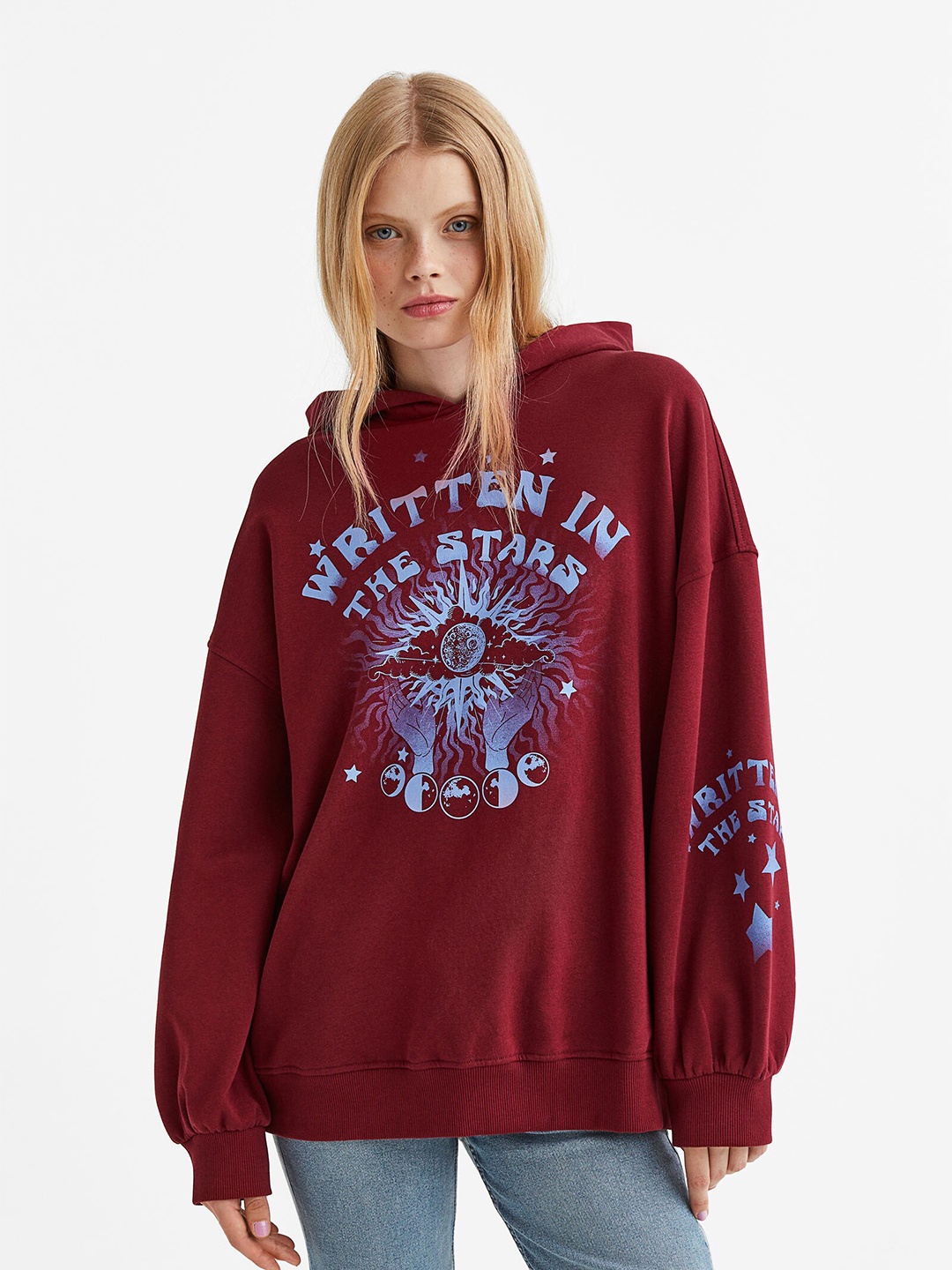 

H&M Women Printed Typography Pullover Sweatshirt, Multi