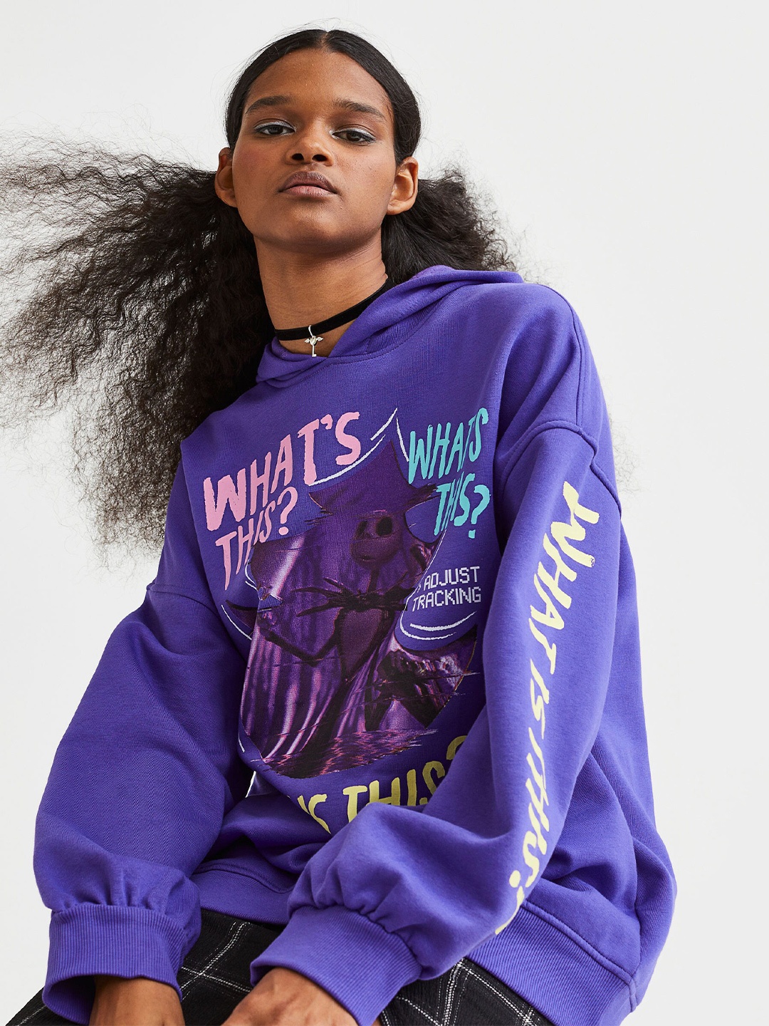 

H&M Women Oversized Hoodie, Purple