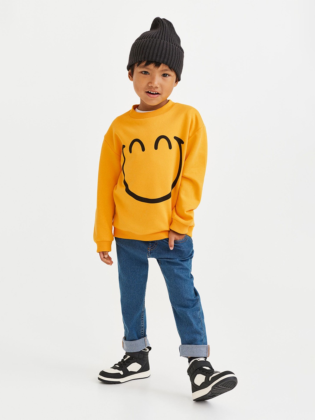 

H&M Boys Printed Sweatshirt, Yellow